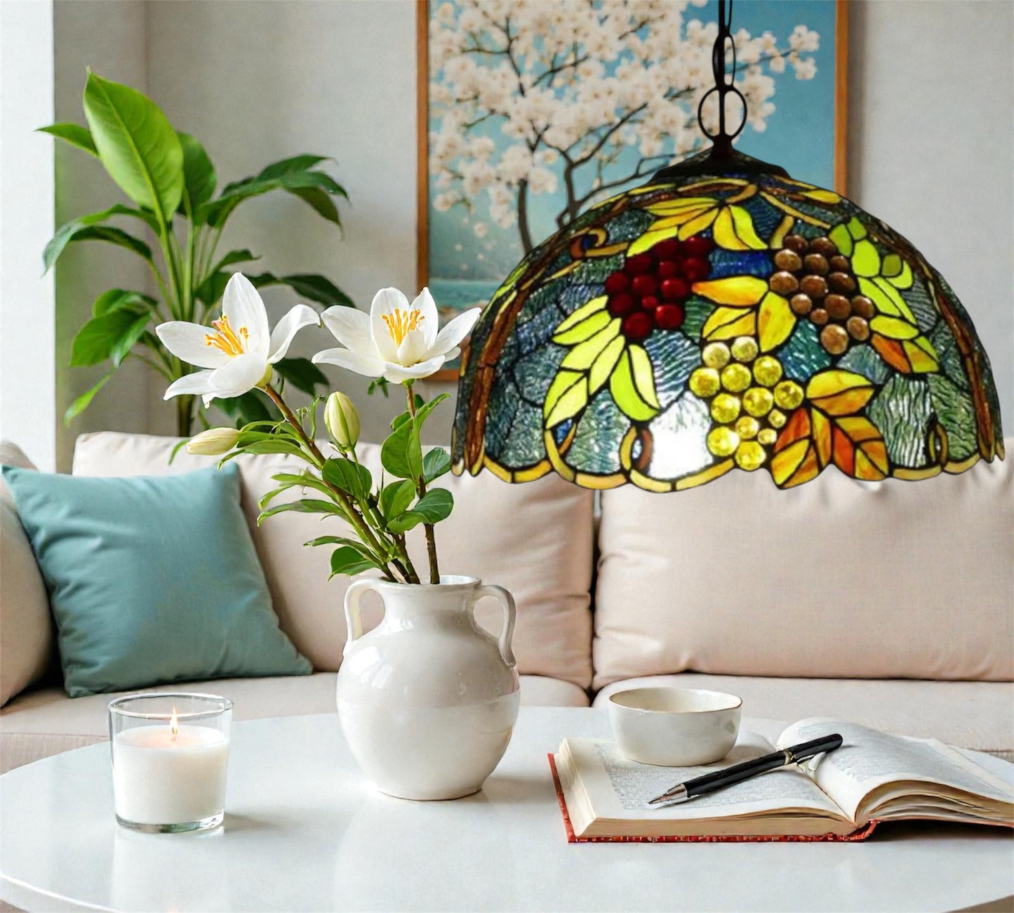 CDH 16" Tiffany Pendant Lamp 40cm shade (15020C)