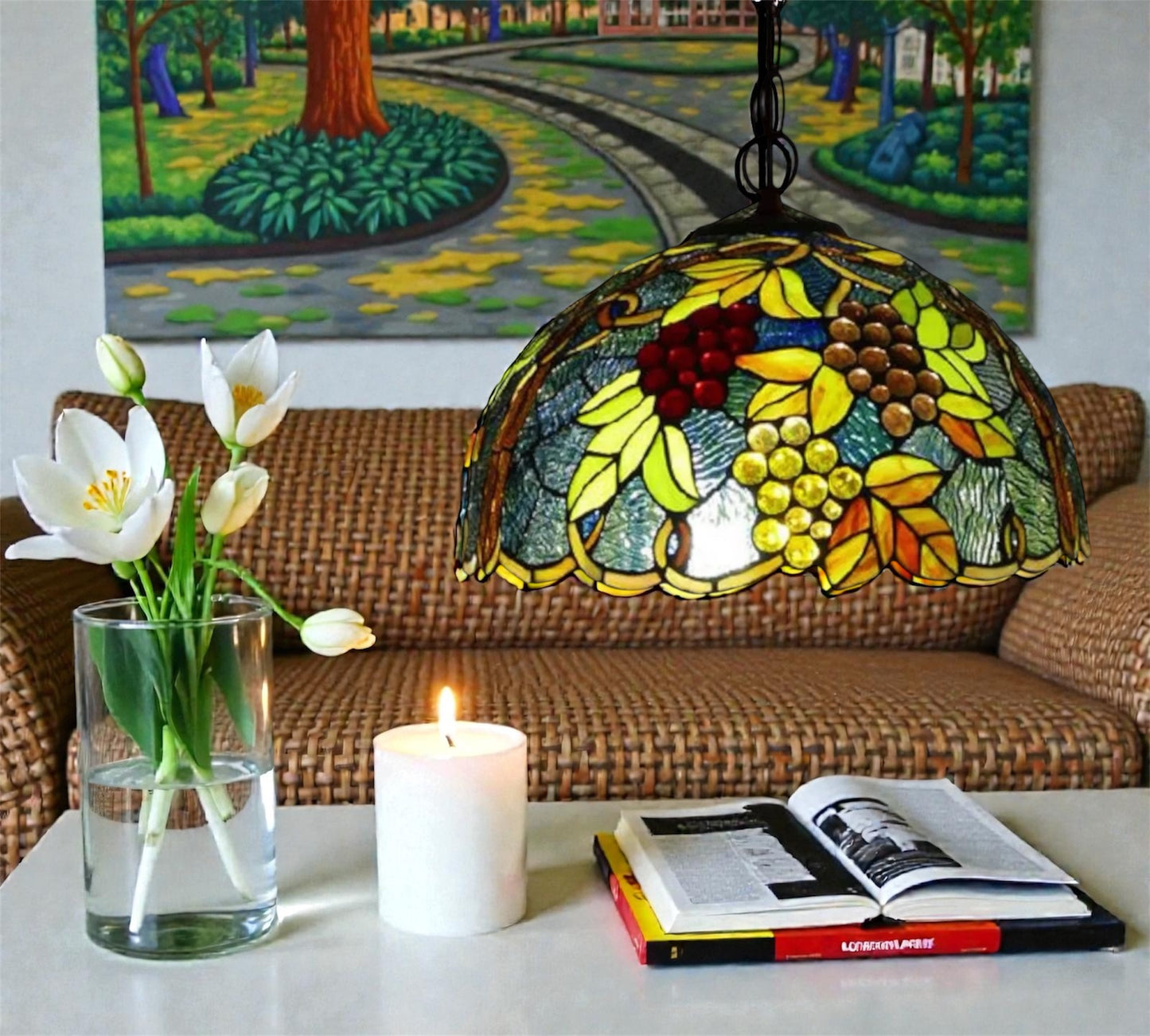 CDH 16" Tiffany Pendant Lamp 40cm shade (15020C)