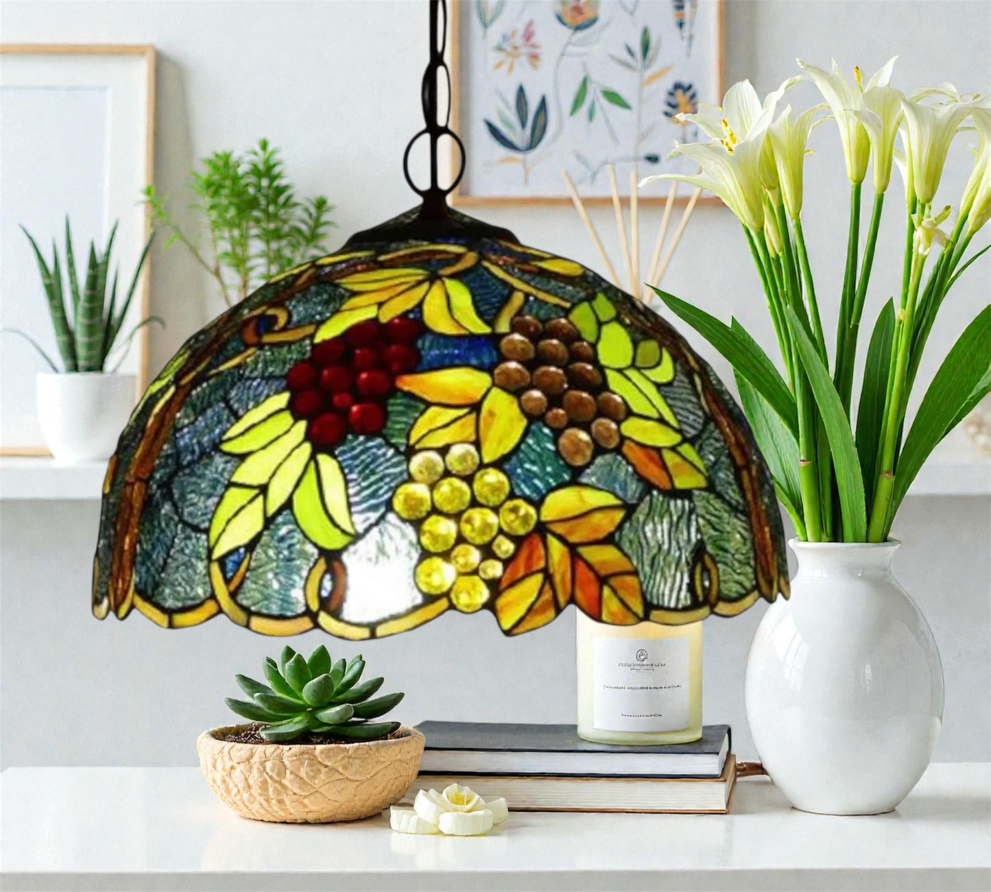 CDH 16" Tiffany Pendant Lamp 40cm shade (15020C)