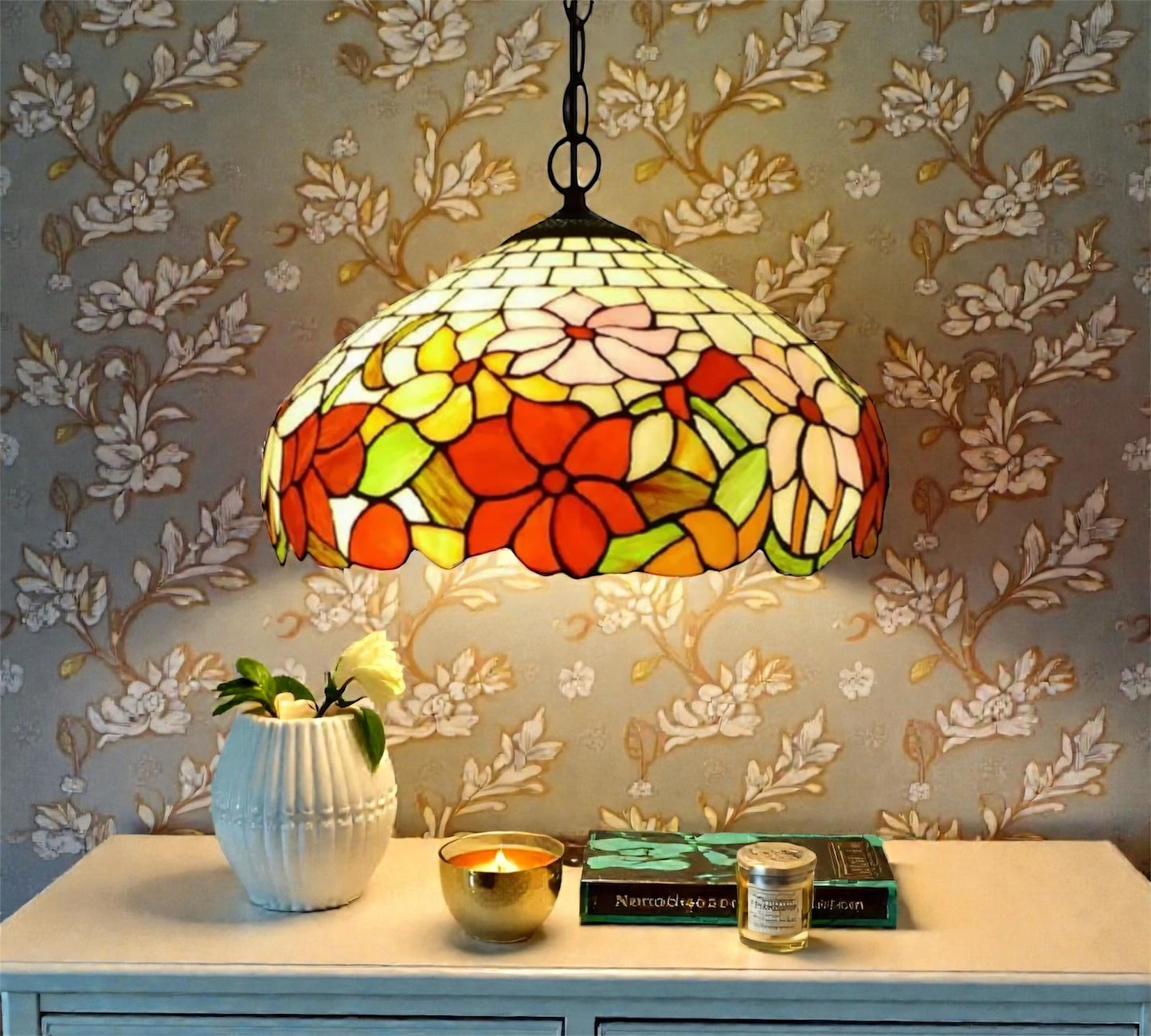 CDH 16" Tiffany Pendant Lamp 40cm shade (15050C)