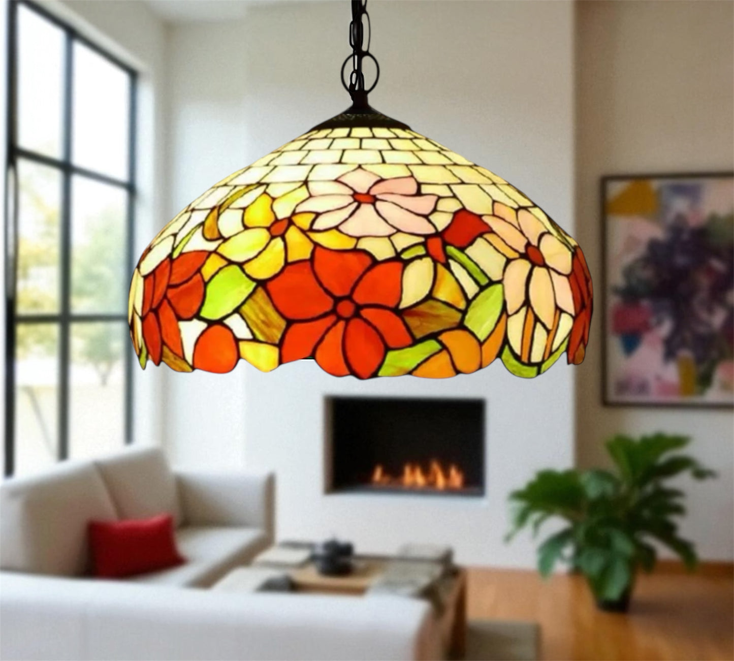 CDH 16" Tiffany Pendant Lamp 40cm shade (15050C)