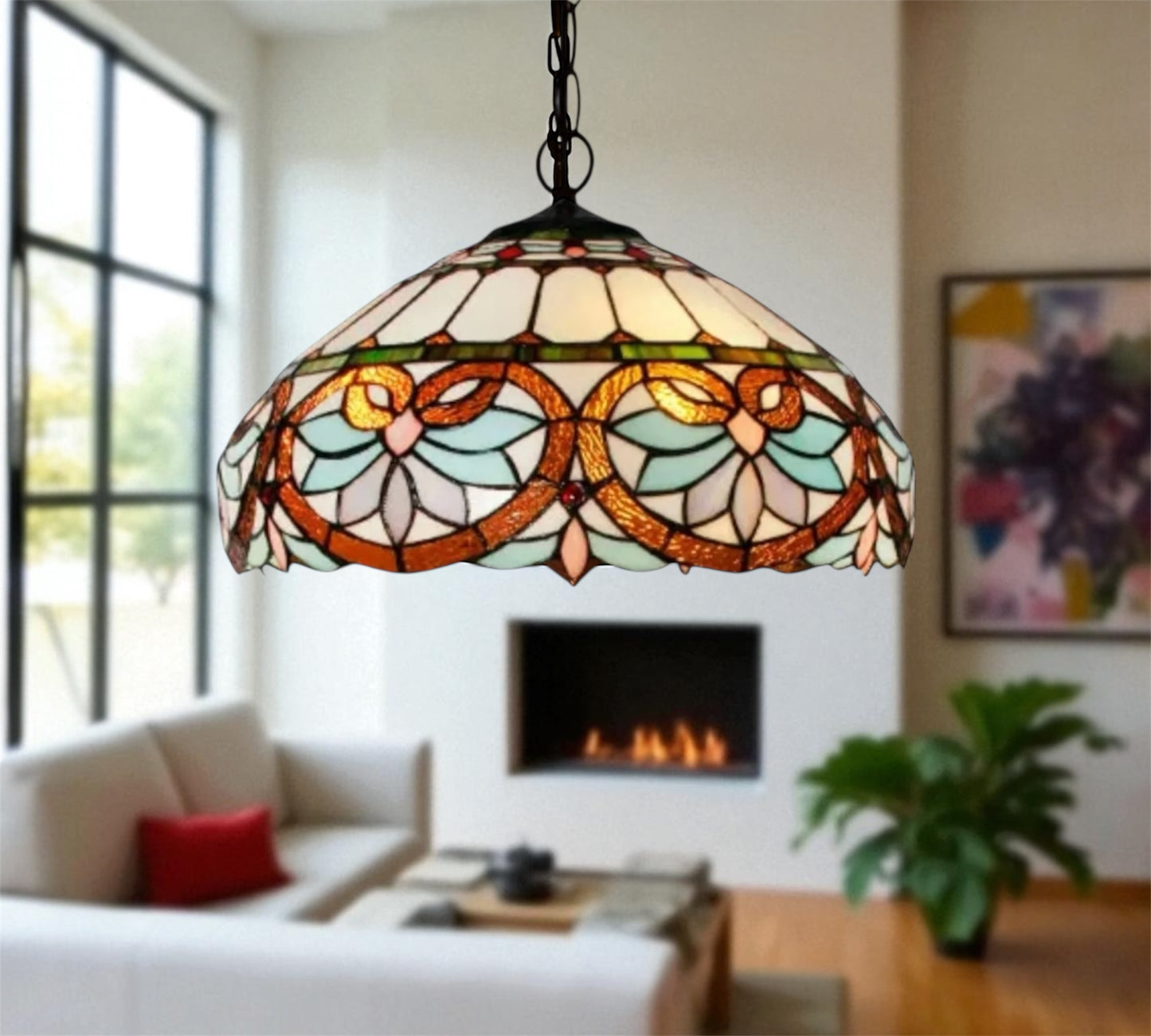 CDH 16" Tiffany Pendant Lamp 40cm shade (15059C)