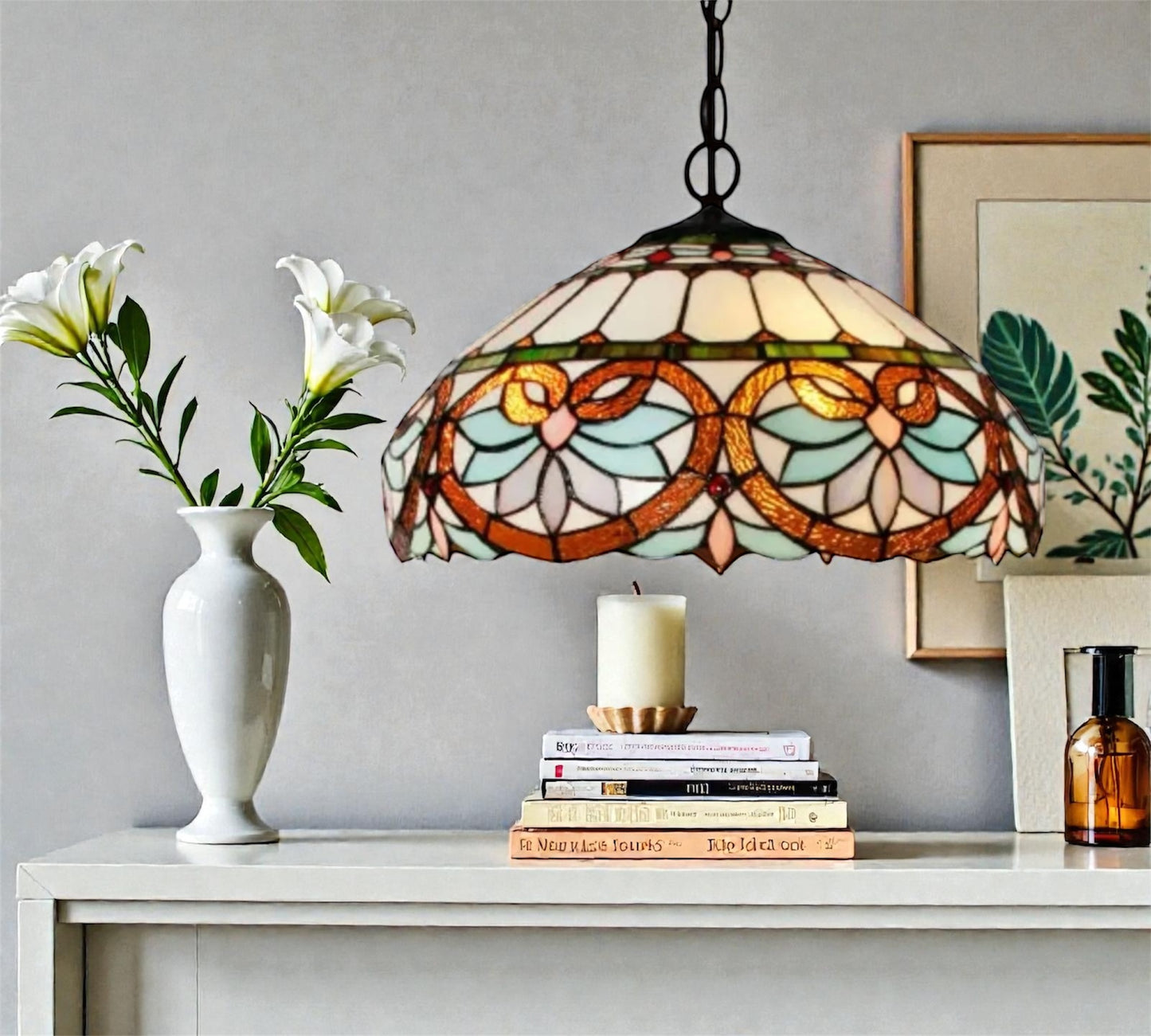 CDH 16" Tiffany Pendant Lamp 40cm shade (15059C)