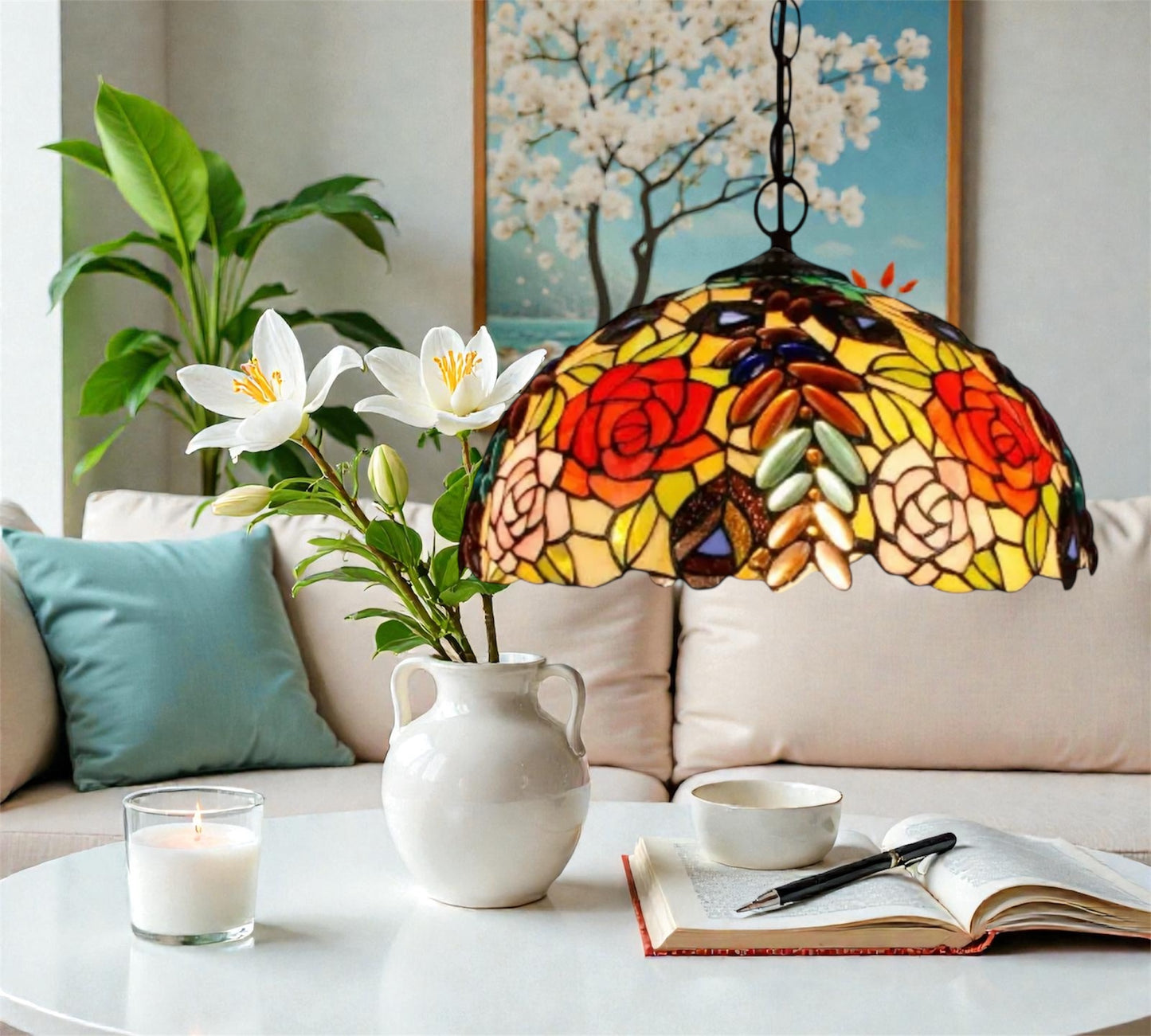 CDH 16" Tiffany Pendant Lamp 40cm shade (15055C)