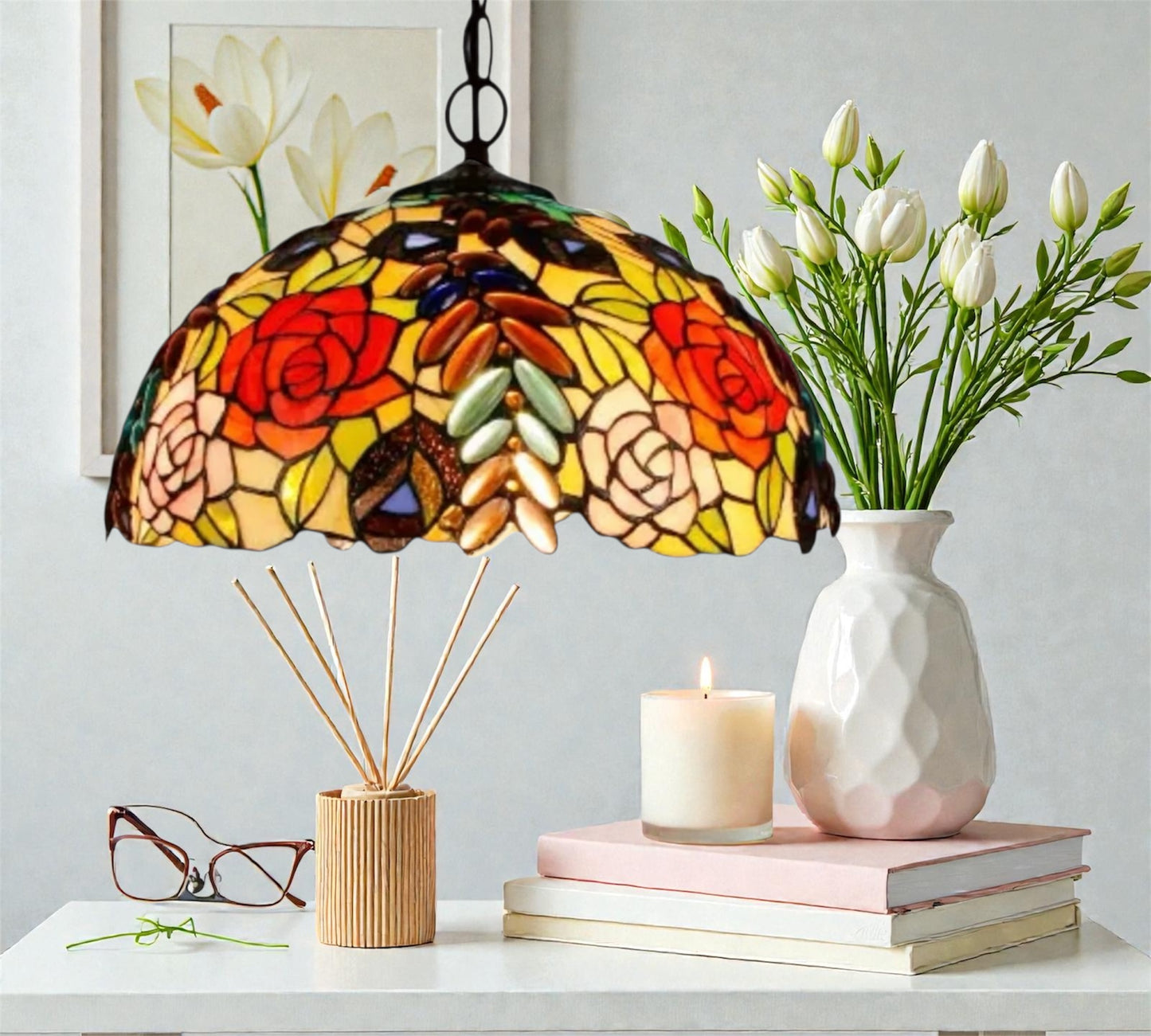 CDH 16" Tiffany Pendant Lamp 40cm shade (15055C)