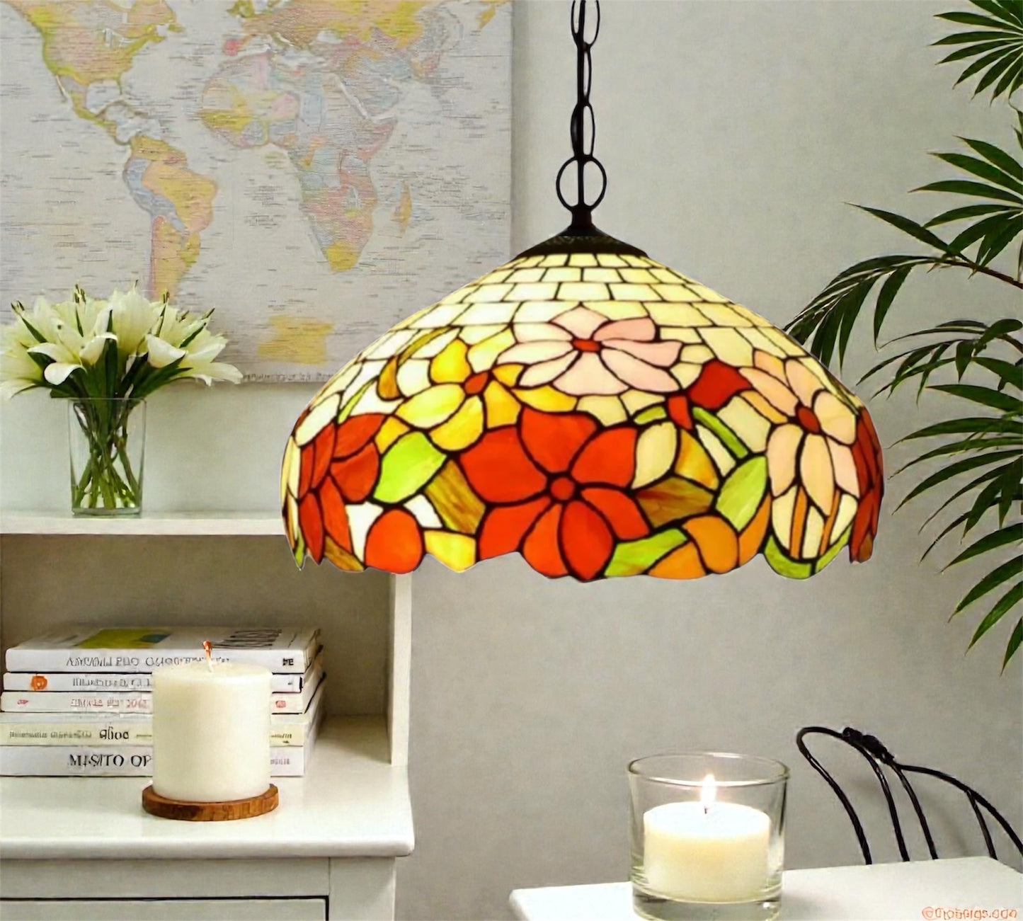 CDH 16" Tiffany Pendant Lamp 40cm shade (15050C)