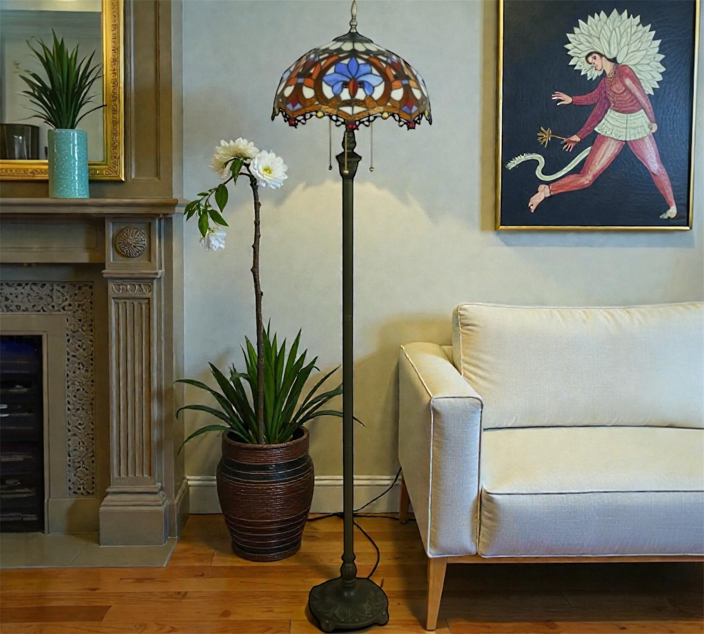 CDH Tiffany Floor Lamp (18006) 16" 40CM Shade