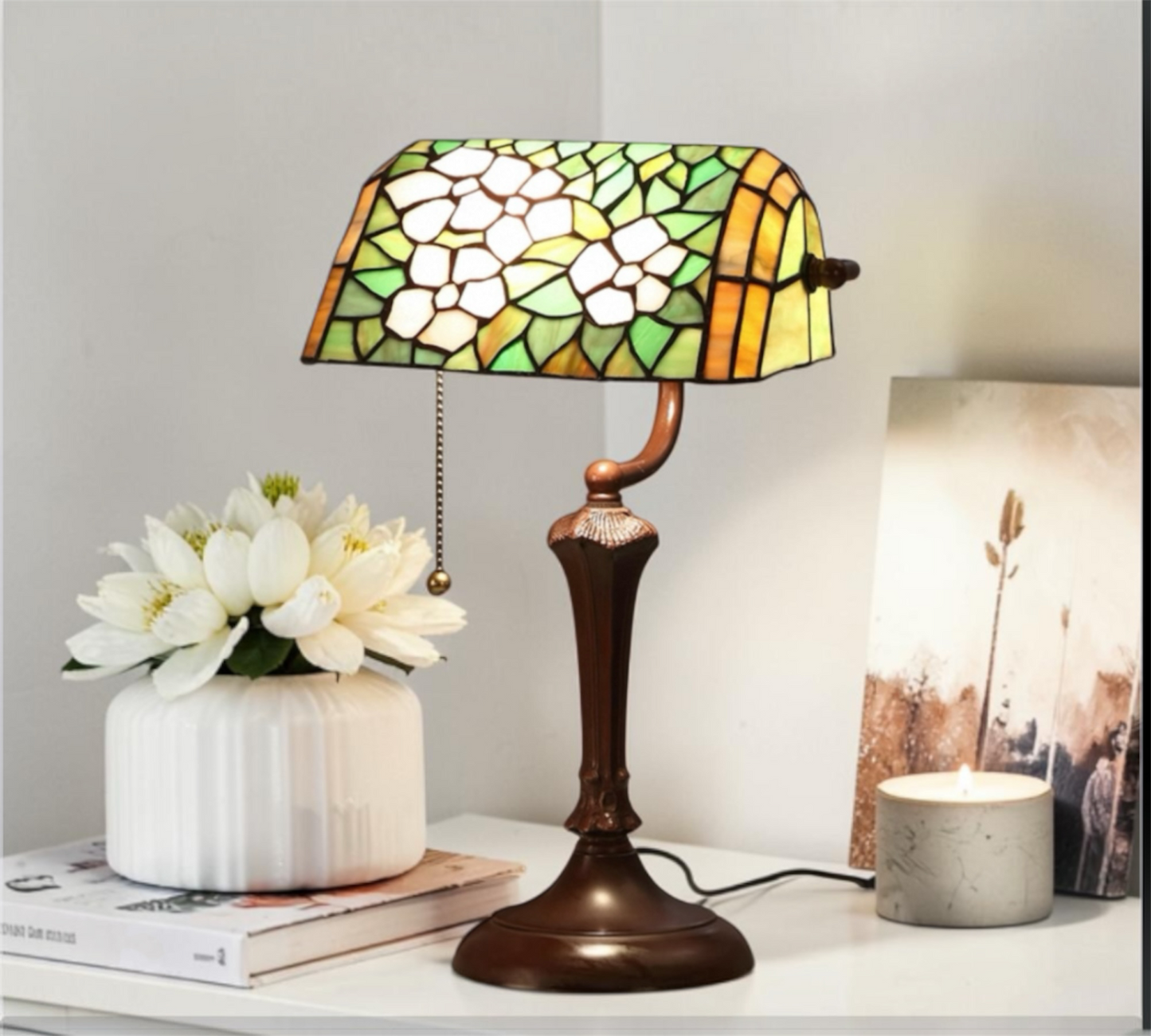 CDH Tiffany Reading Table Lamp with 26cm Shade (12044)