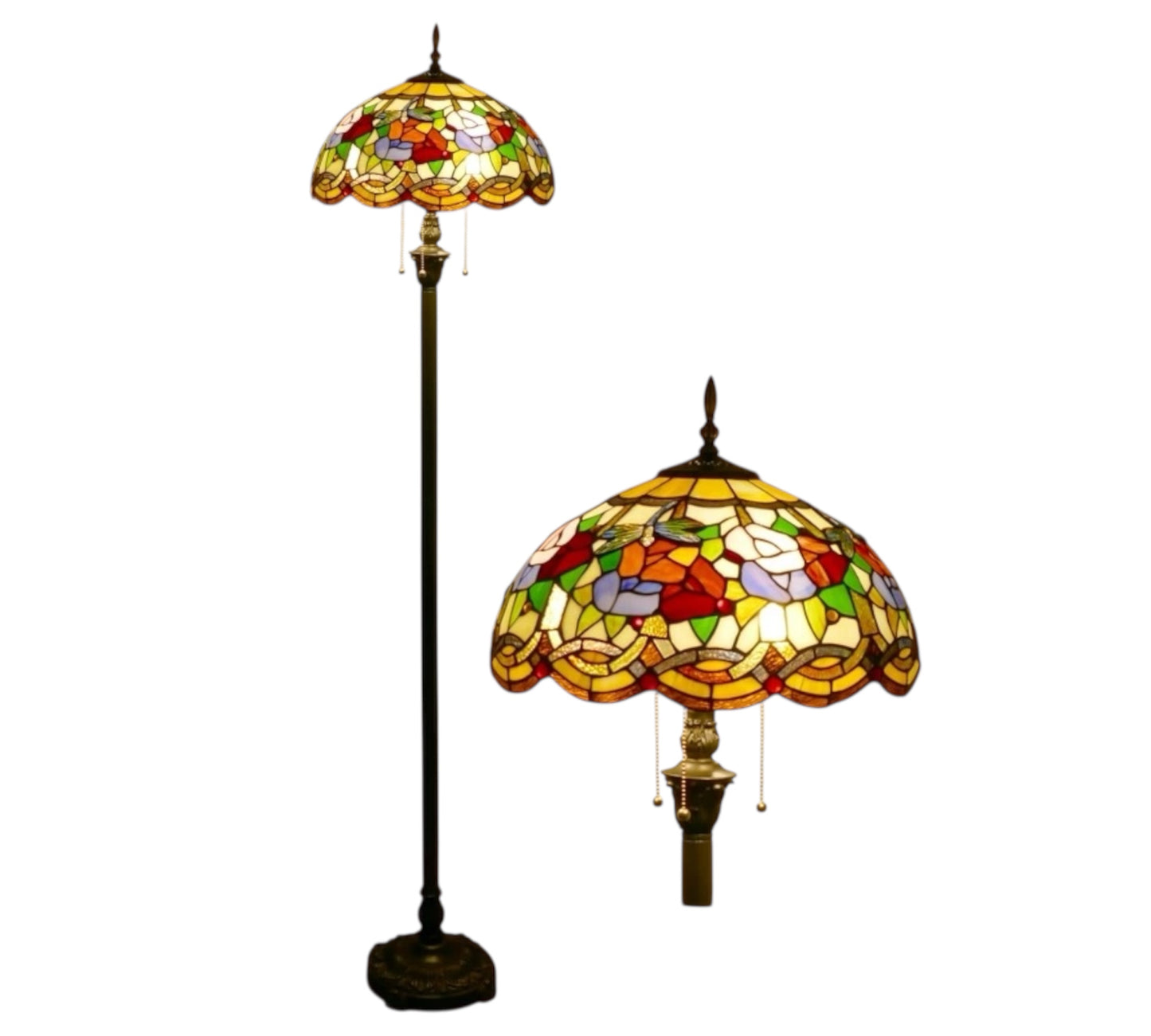 CDH Tiffany Floor Lamp (15002F) 16" 40CM Shade