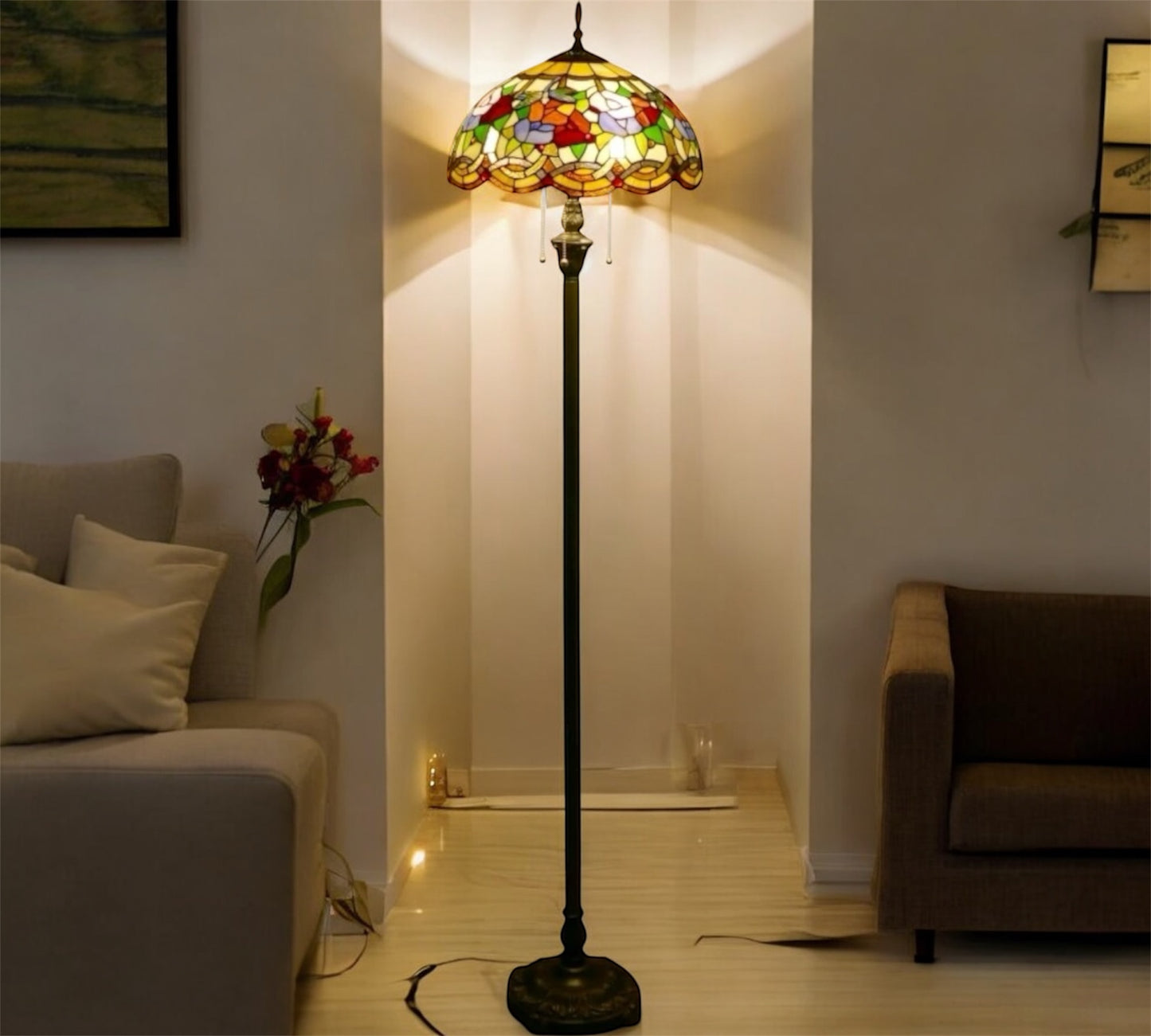 CDH Tiffany Floor Lamp (15002F) 16" 40CM Shade