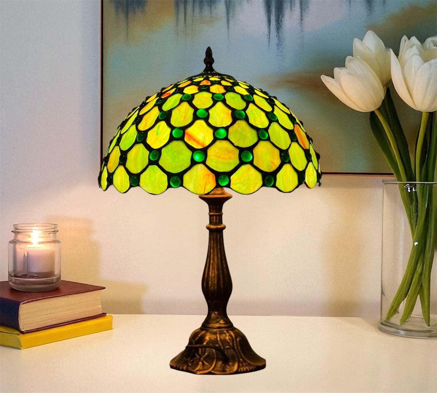 CDH 12" Tiffany Table Lamp (12021D)