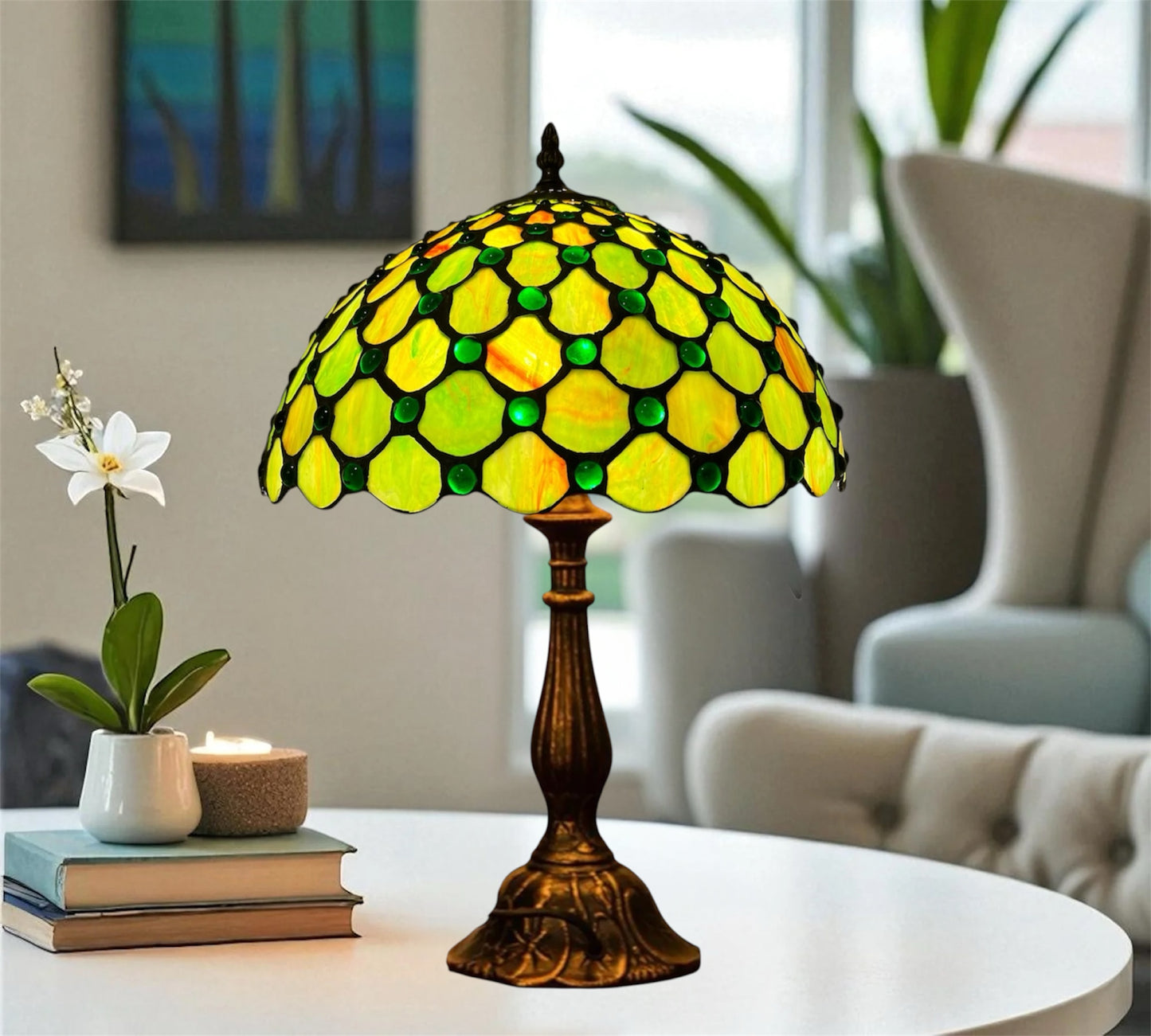 CDH 12" Tiffany Table Lamp (12021D)