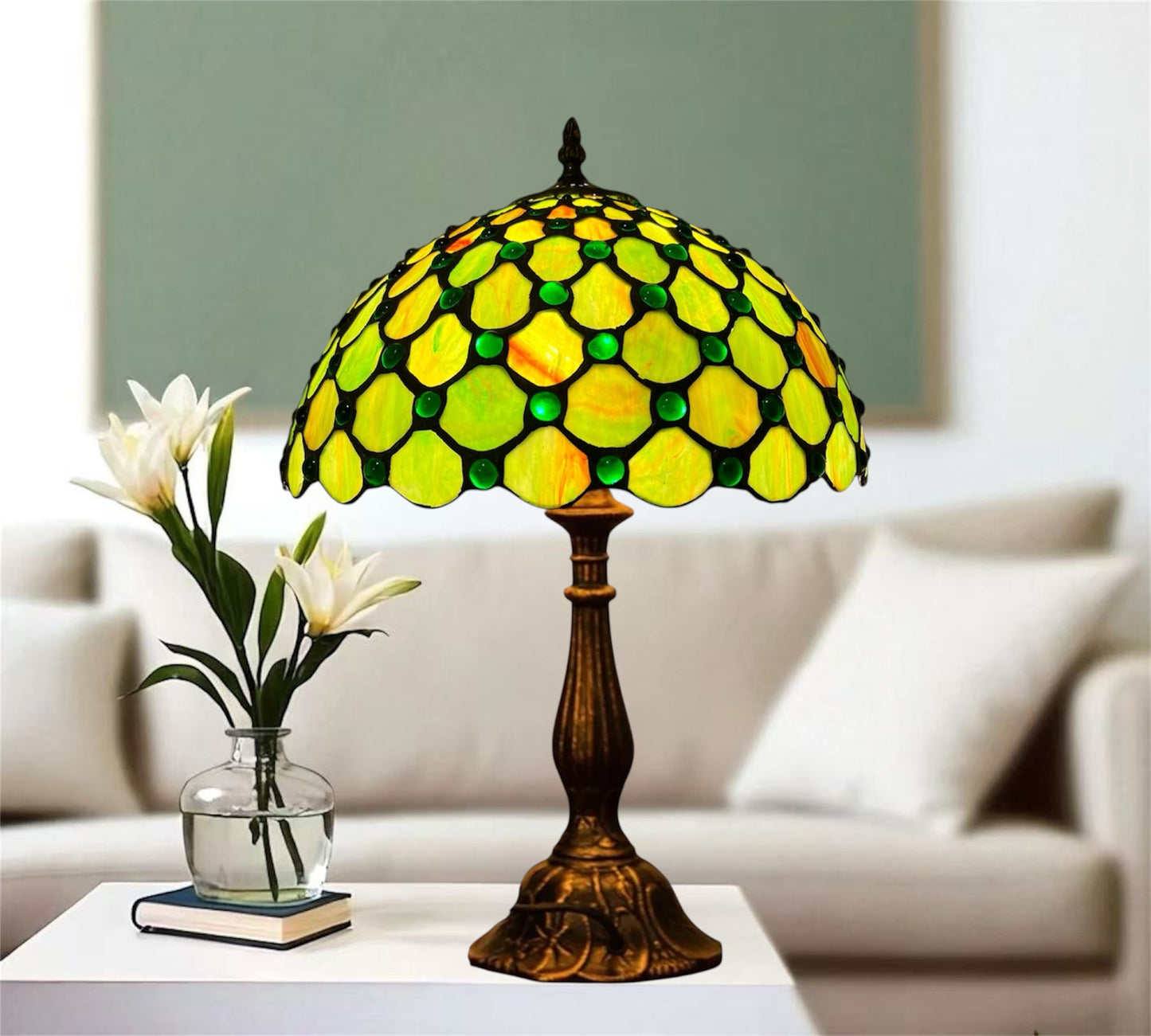 CDH 12" Tiffany Table Lamp (12021D)