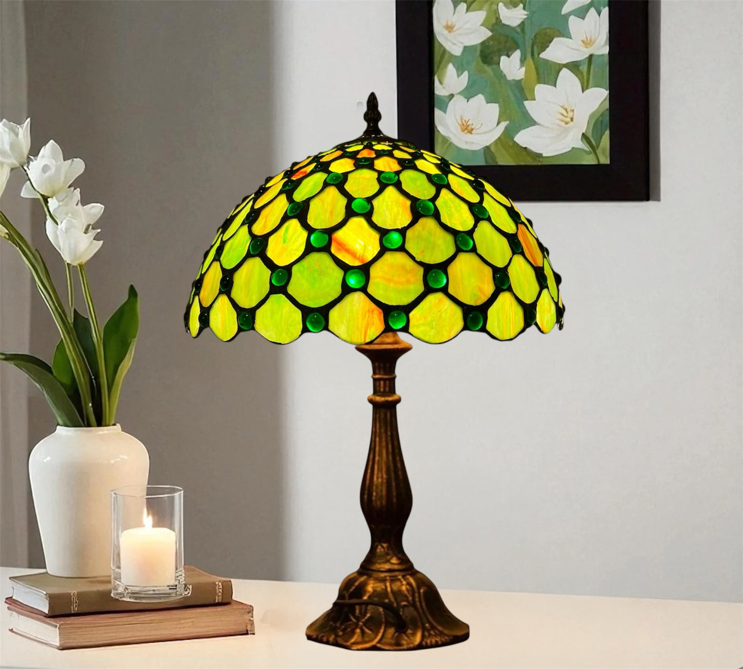 CDH 12" Tiffany Table Lamp (12021D)