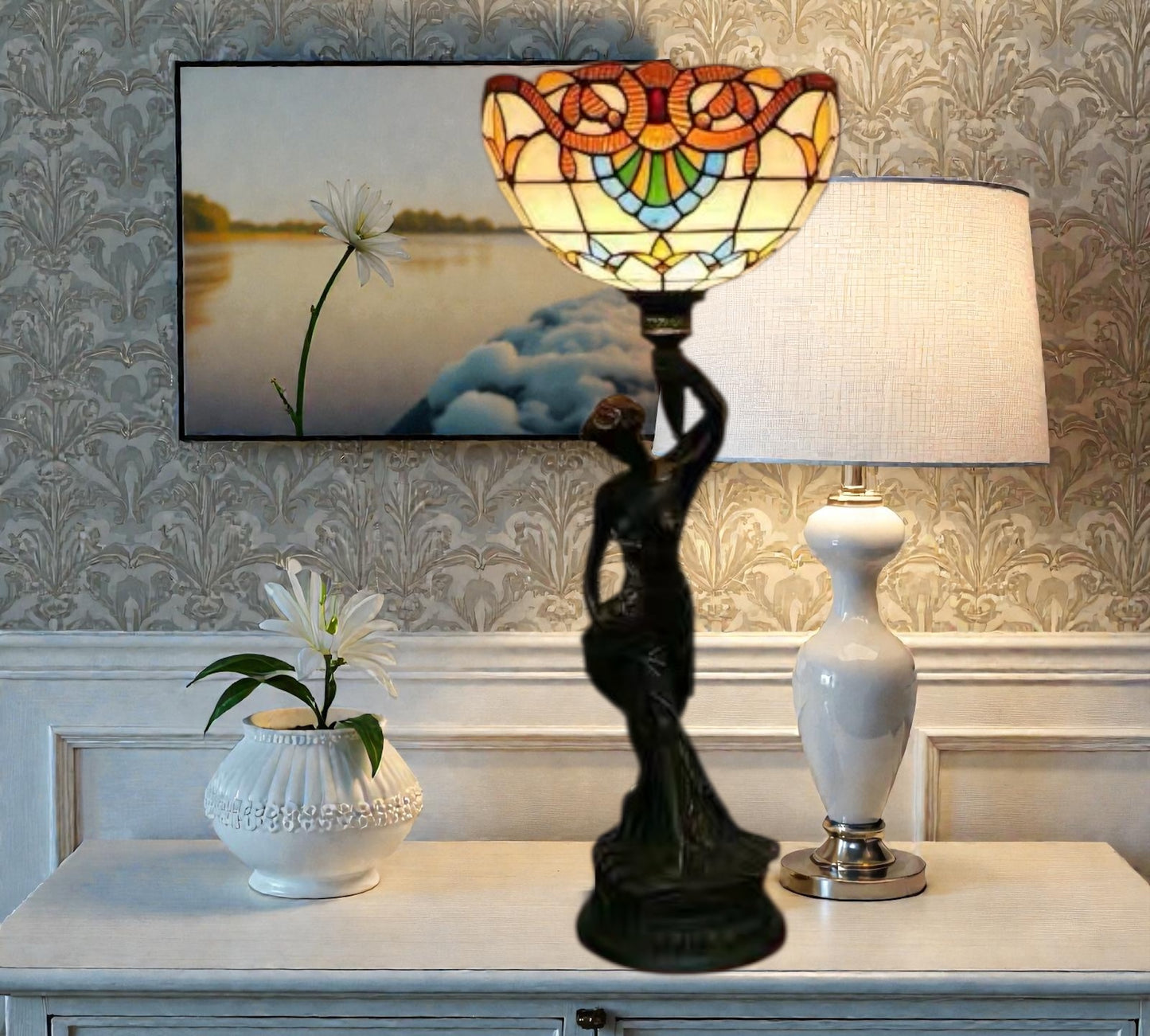 CDH 12" Tiffany Table Lamp (13100)
