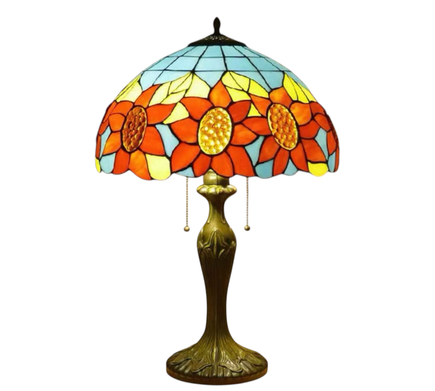 CDH 16" Tiffany Table Lamp 40cm Shade (12702BL)