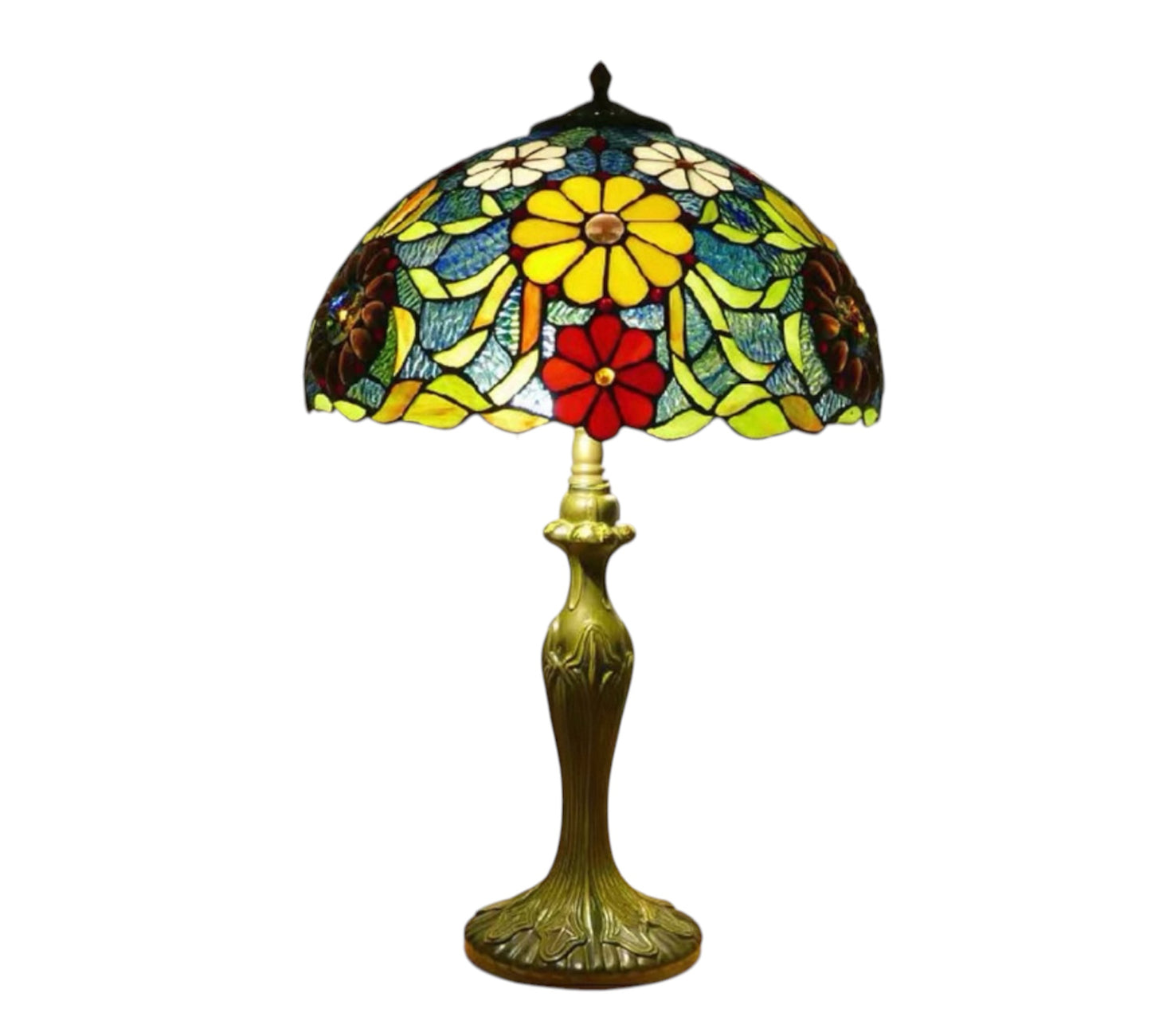 CDH 16" Tiffany Table Lamp 40cm Shade (15039BL)