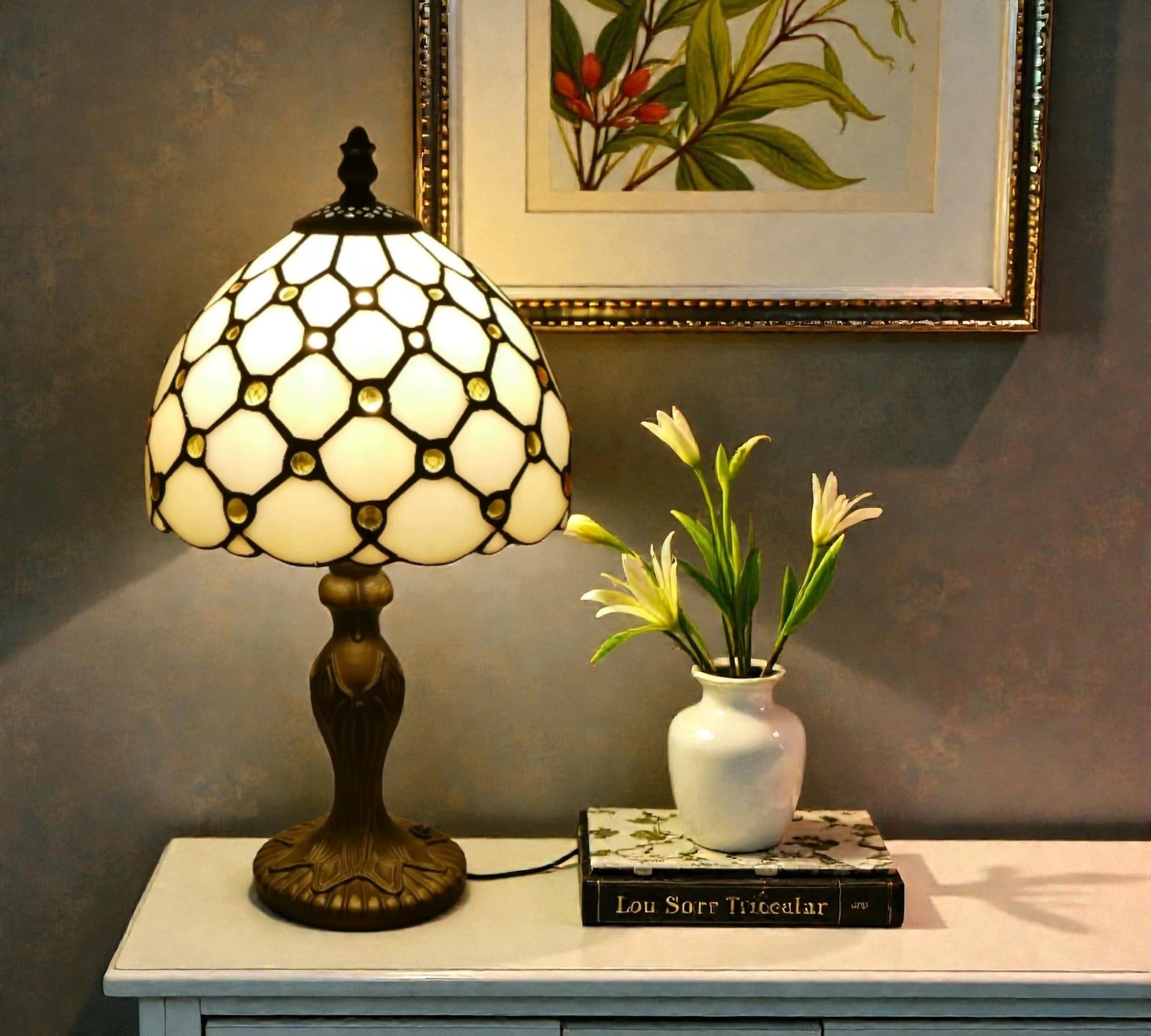 CDH 10" Tiffany Table Lamp 20cm shade Cozy Deluxe Homes CDH Tiffany Lamp NZ