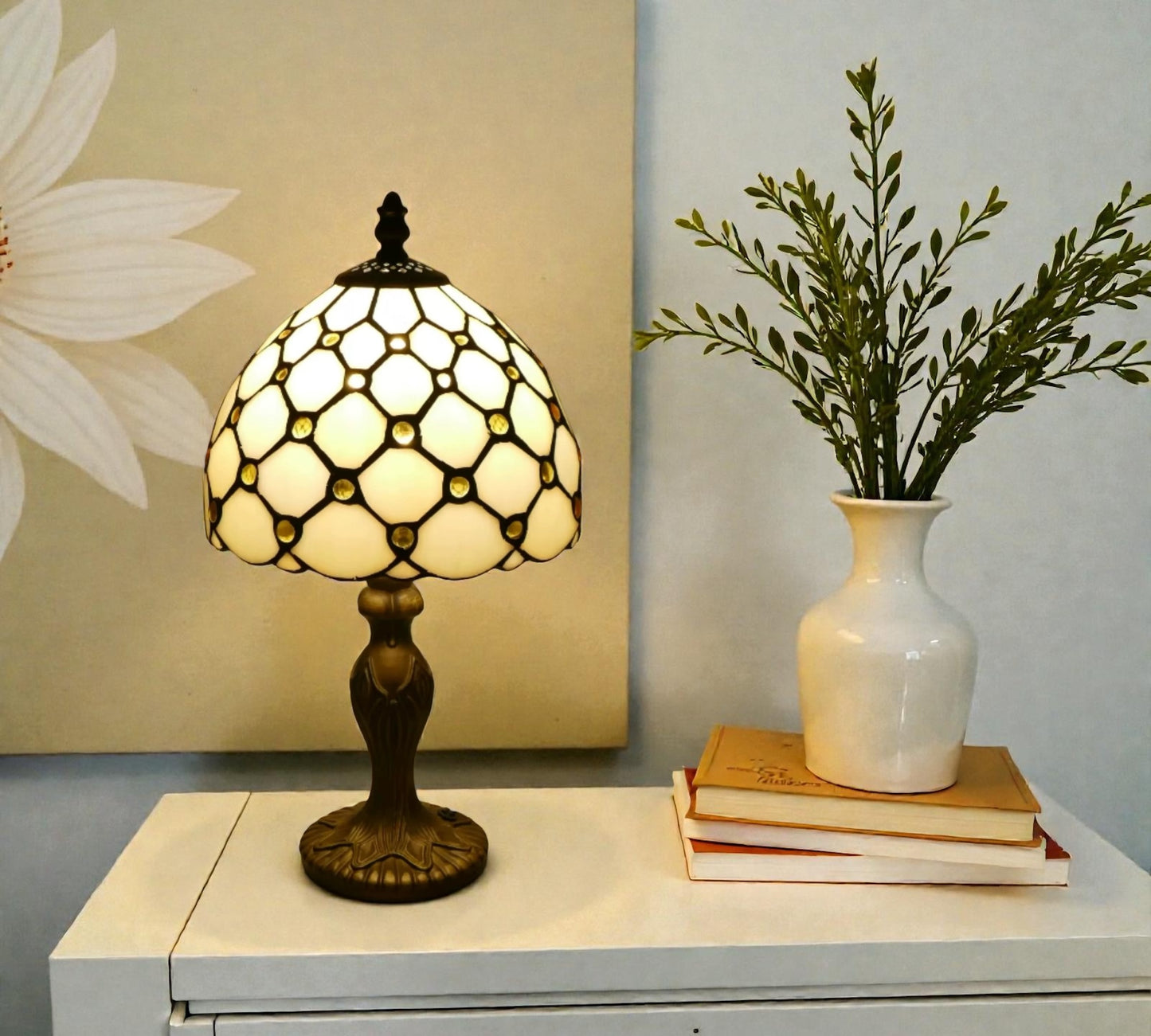 CDH 10" Tiffany Table Lamp 20cm shade Cozy Deluxe Homes CDH Tiffany Lamp NZ