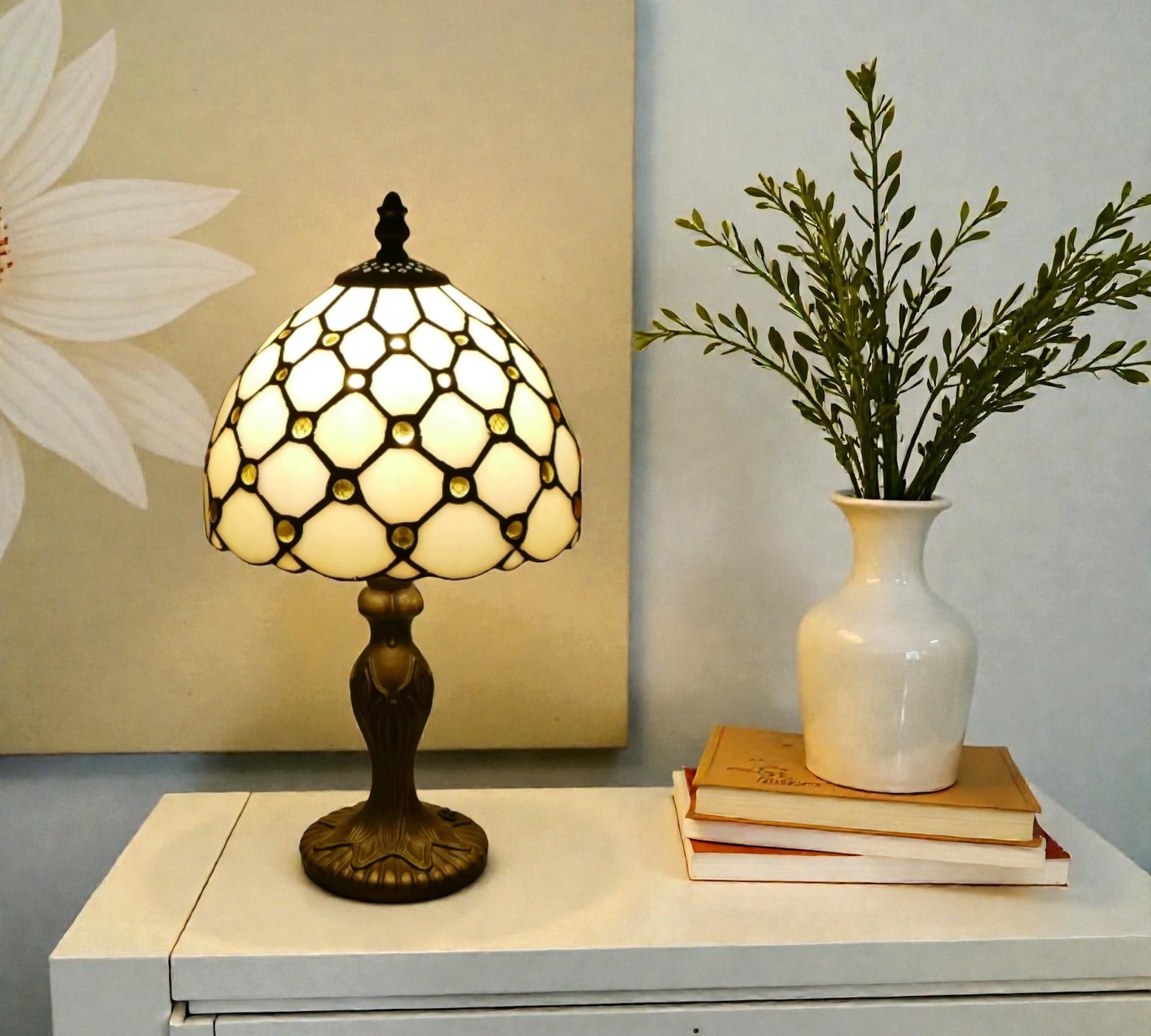CDH 10" Tiffany Table Lamp 20cm shade Cozy Deluxe Homes CDH Tiffany Lamp NZ