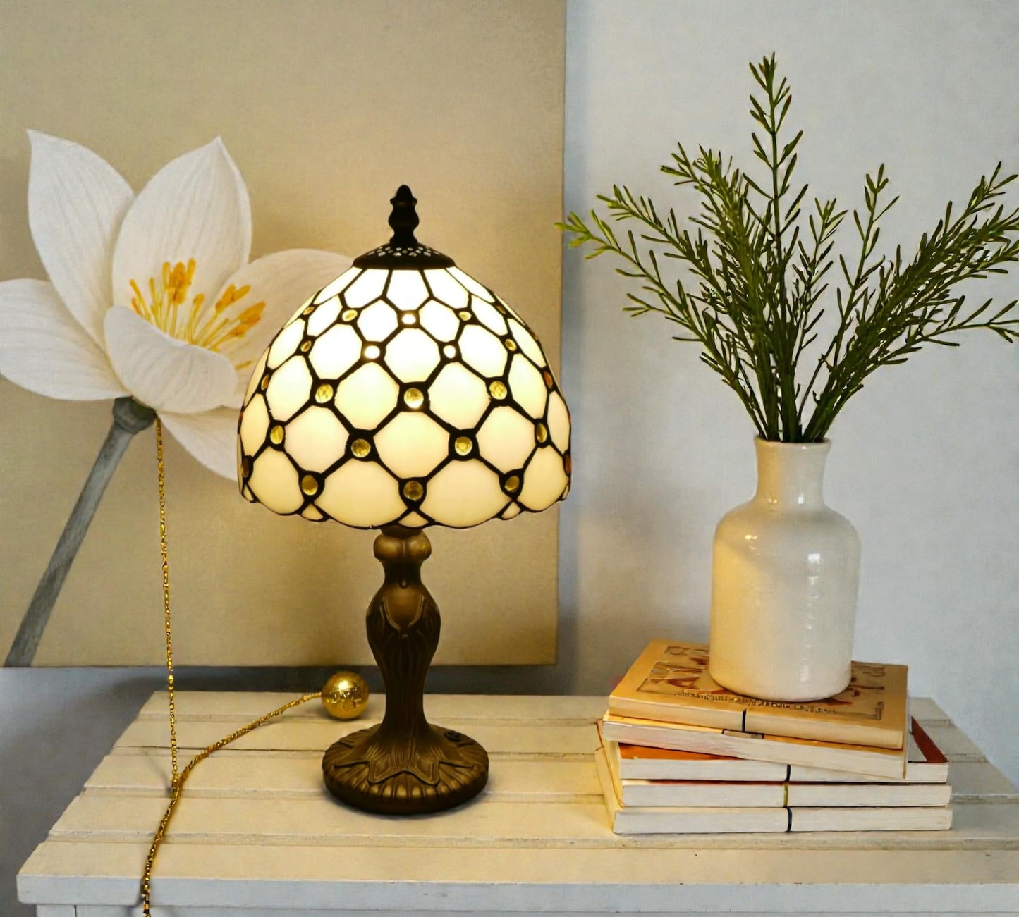 CDH 10" Tiffany Table Lamp 20cm shade Cozy Deluxe Homes CDH Tiffany Lamp NZ