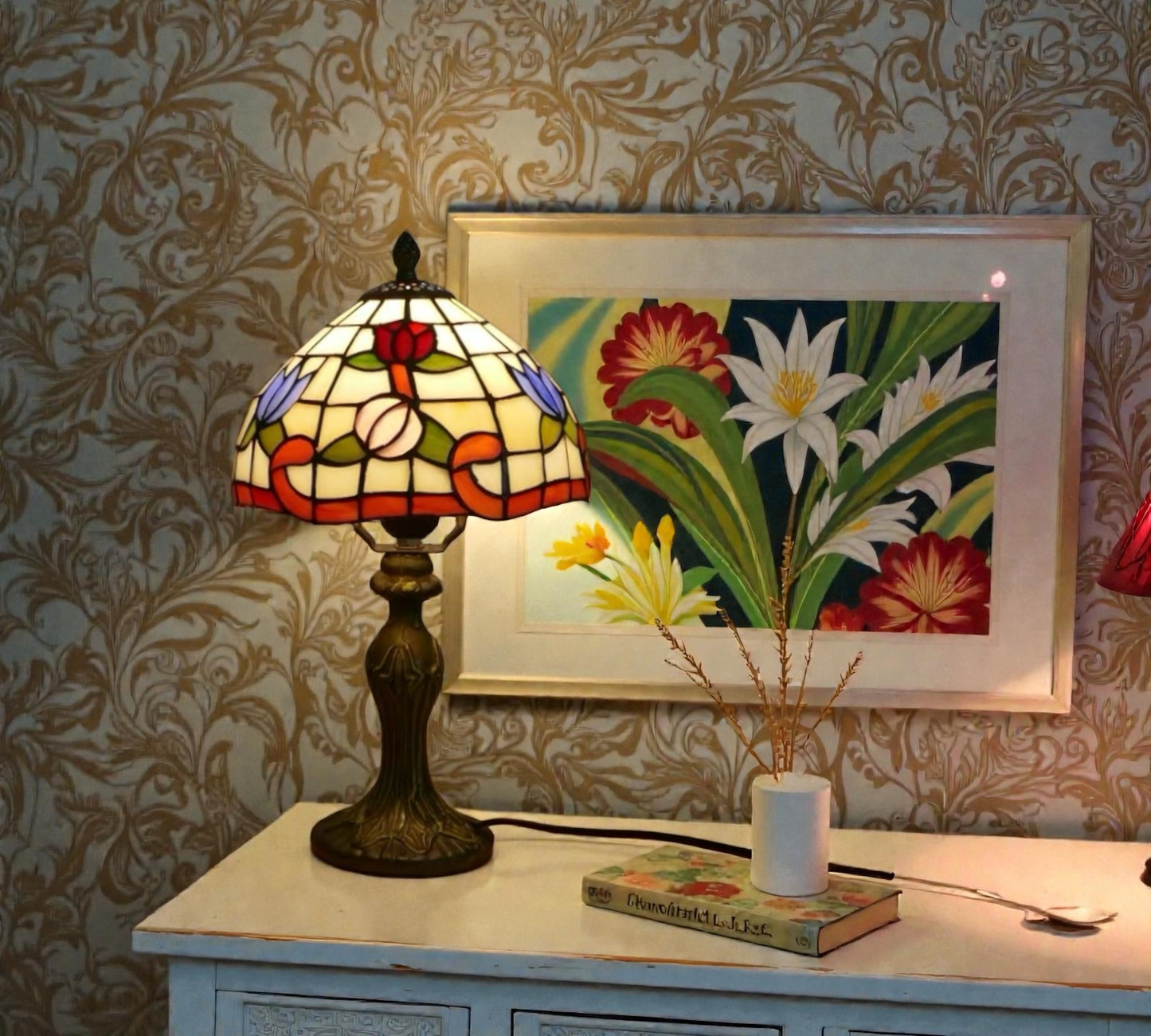 CDH 10" Tiffany Table Lamp 20cm shade Cozy Deluxe Homes CDH Tiffany Lamp NZ