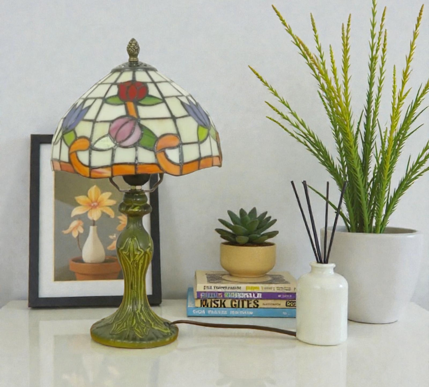 CDH 10" Tiffany Table Lamp 20cm shade Cozy Deluxe Homes CDH Tiffany Lamp NZ