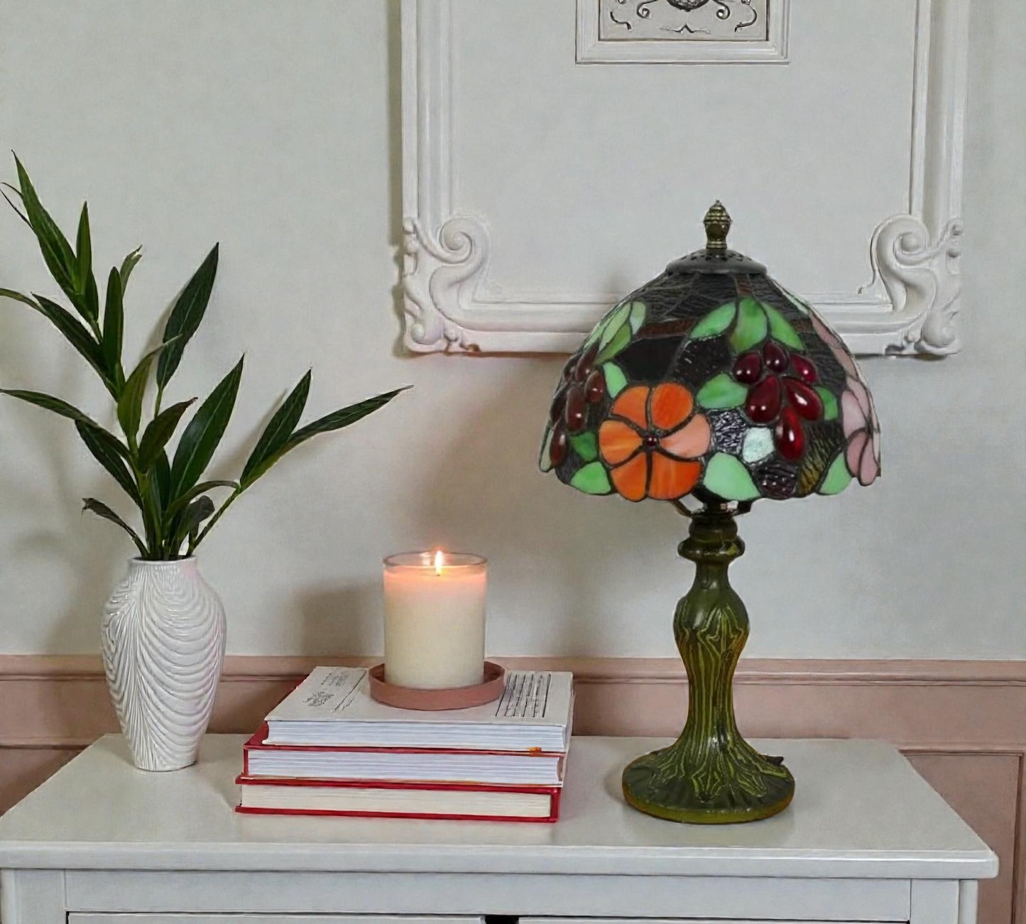 CDH 10" Tiffany Table Lamp 20cm shade Cozy Deluxe Homes CDH Tiffany Lamp NZ