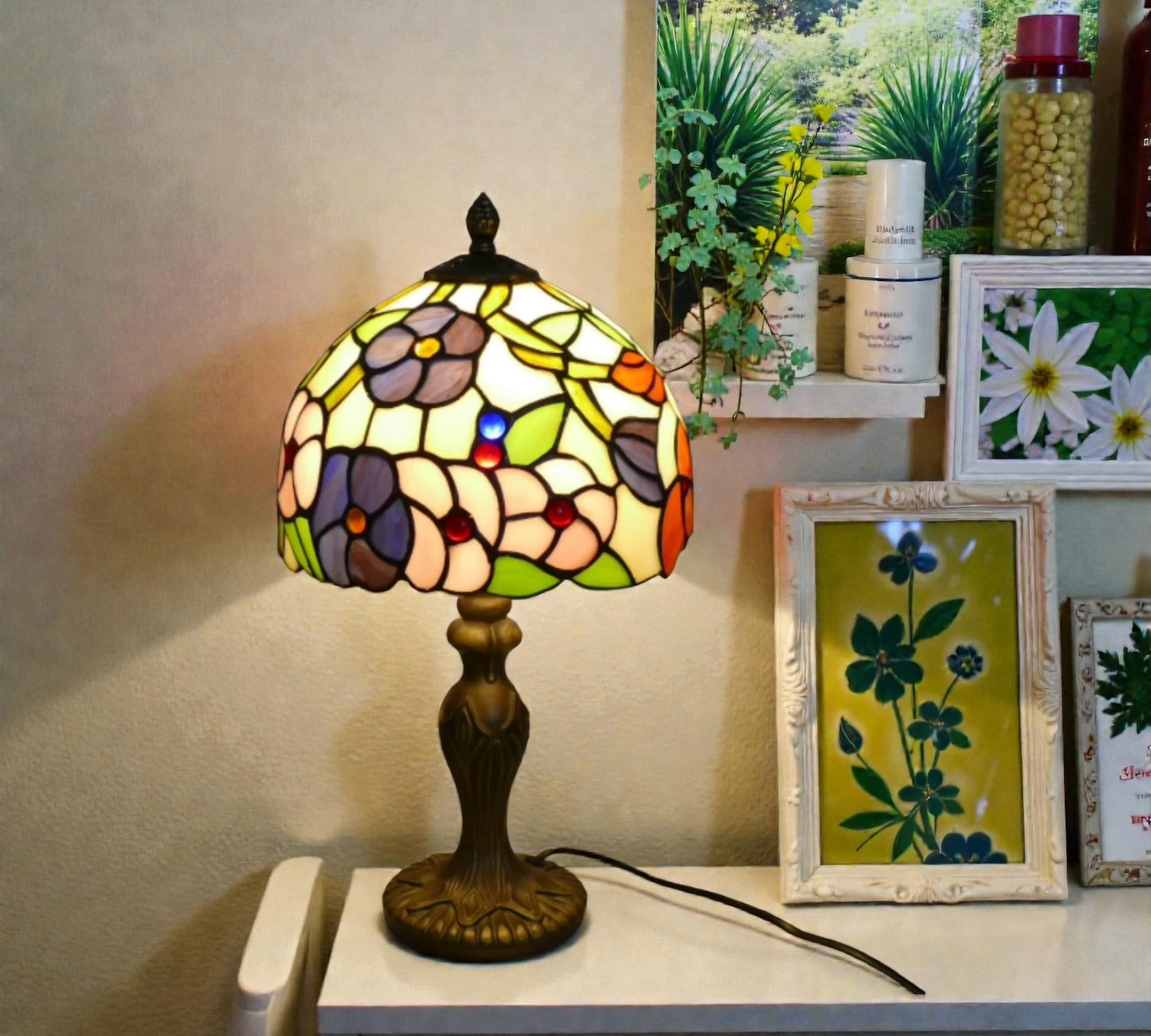 CDH 10" Tiffany Table Lamp 20cm shade Cozy Deluxe Homes CDH Tiffany Lamp NZ