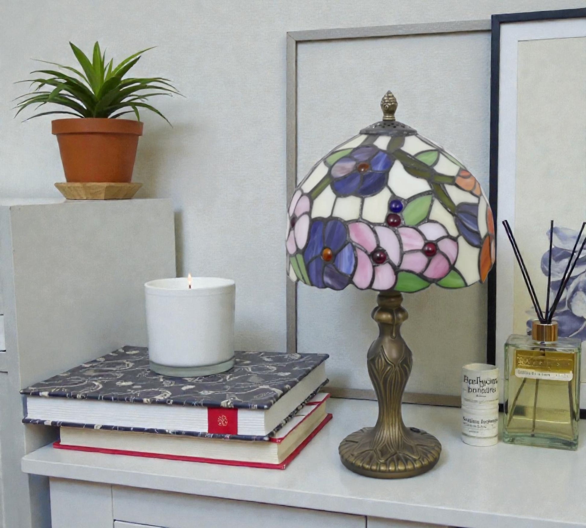 CDH 10" Tiffany Table Lamp 20cm shade Cozy Deluxe Homes CDH Tiffany Lamp NZ