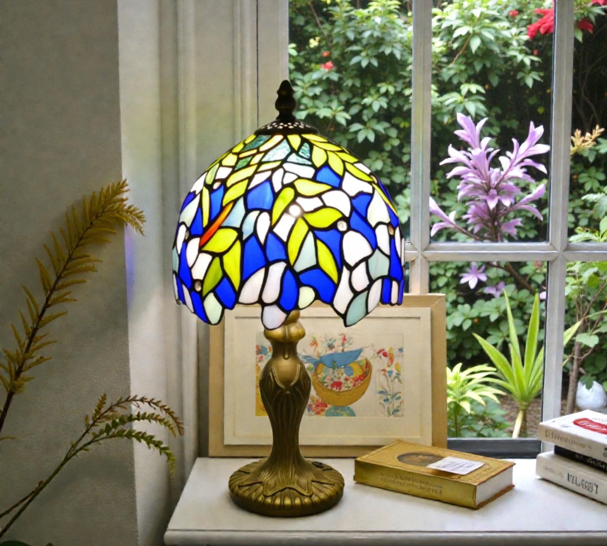 CDH 10" Tiffany Table Lamp 20cm shade Cozy Deluxe Homes CDH Tiffany Lamp NZ