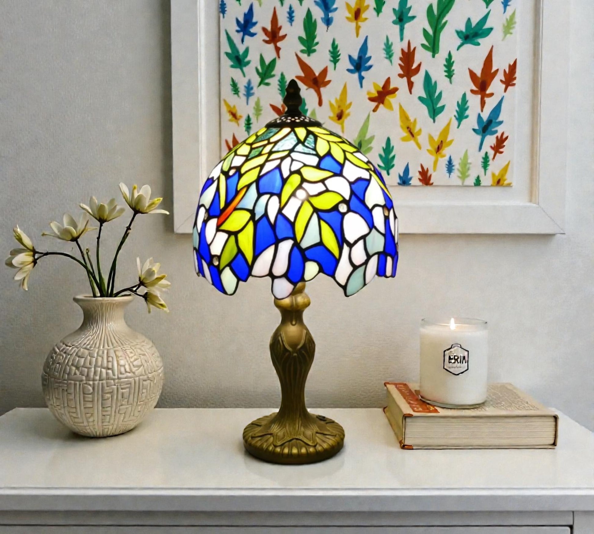 CDH 10" Tiffany Table Lamp 20cm shade Cozy Deluxe Homes CDH Tiffany Lamp NZ