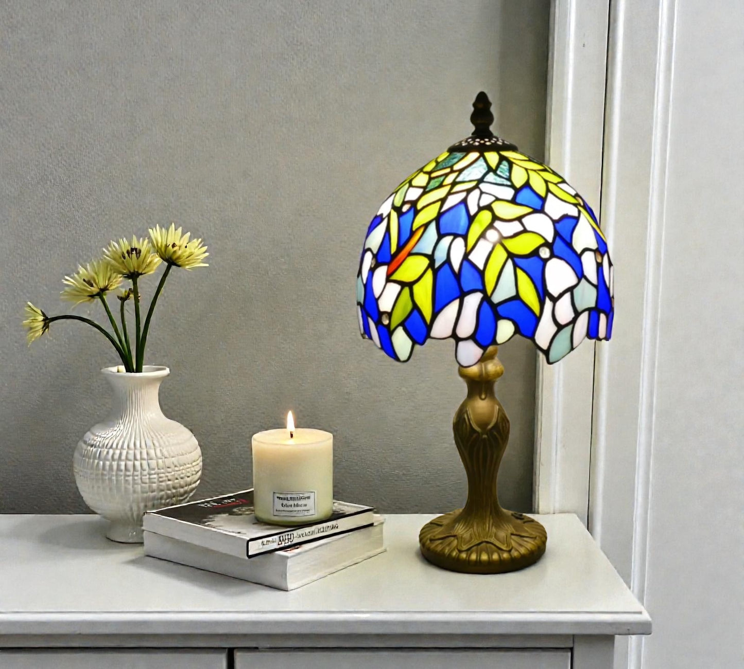 CDH 10" Tiffany Table Lamp 20cm shade Cozy Deluxe Homes CDH Tiffany Lamp NZ