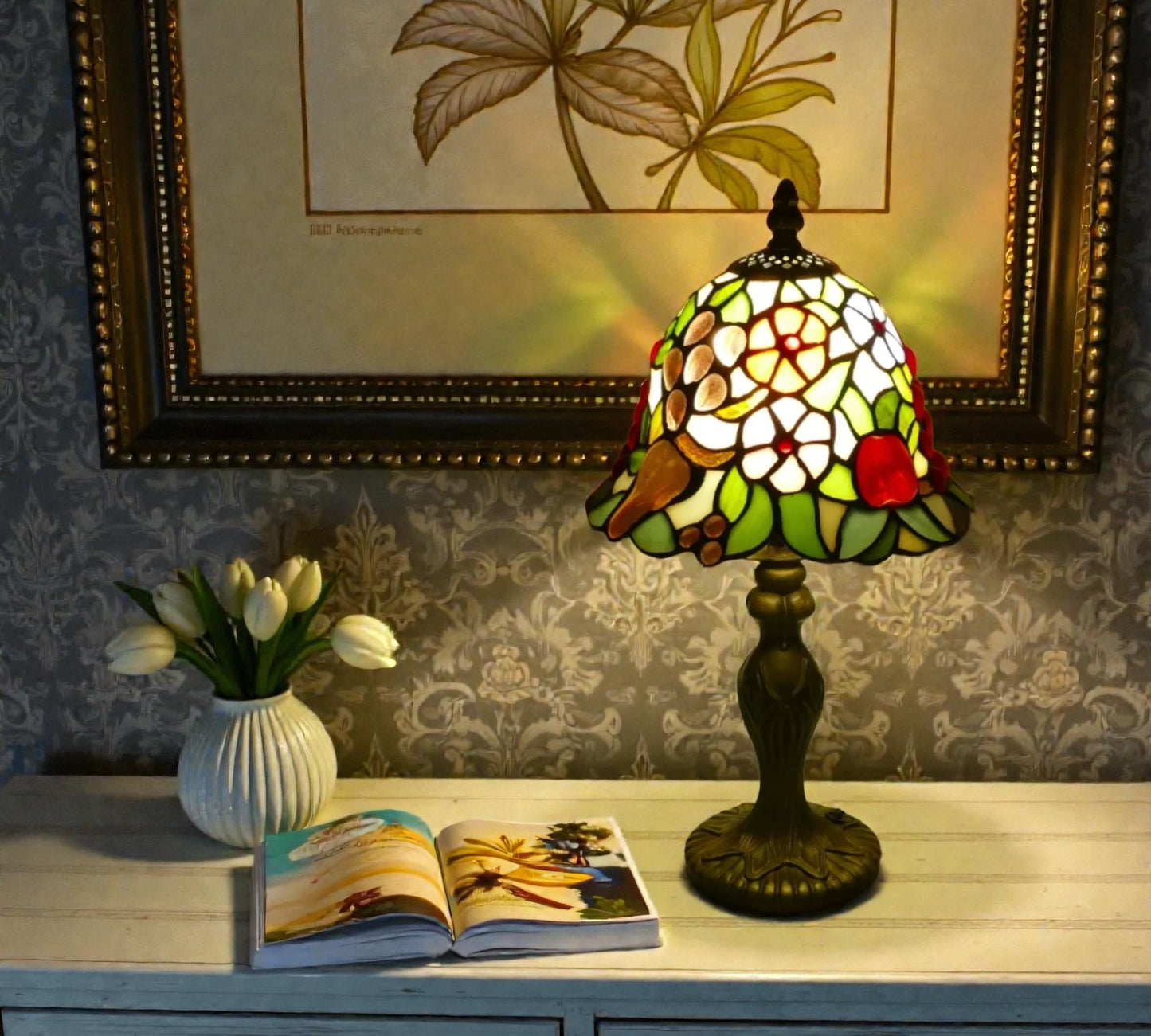 CDH 10" Tiffany Table Lamp 20cm shade Cozy Deluxe Homes CDH Tiffany Lamp NZ