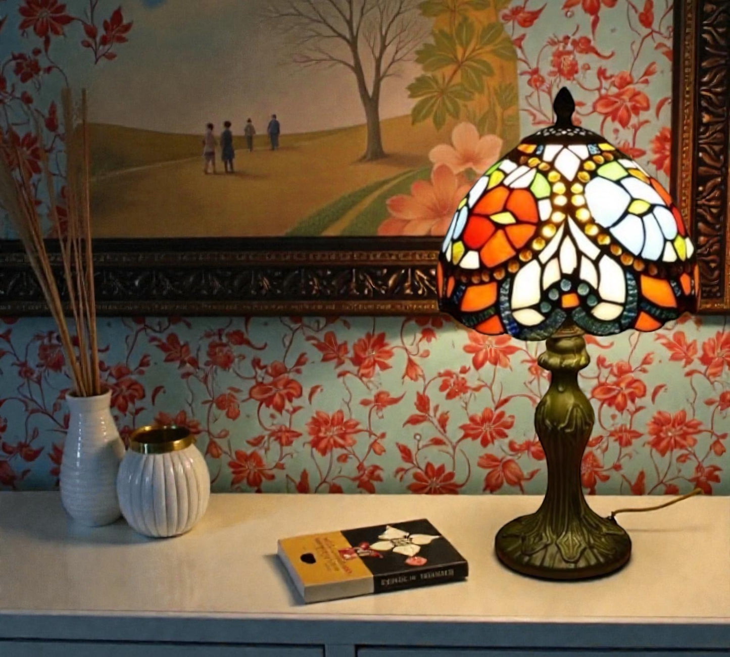 CDH 10" Tiffany Table Lamp 20cm shade Cozy Deluxe Homes CDH Tiffany Lamp NZ