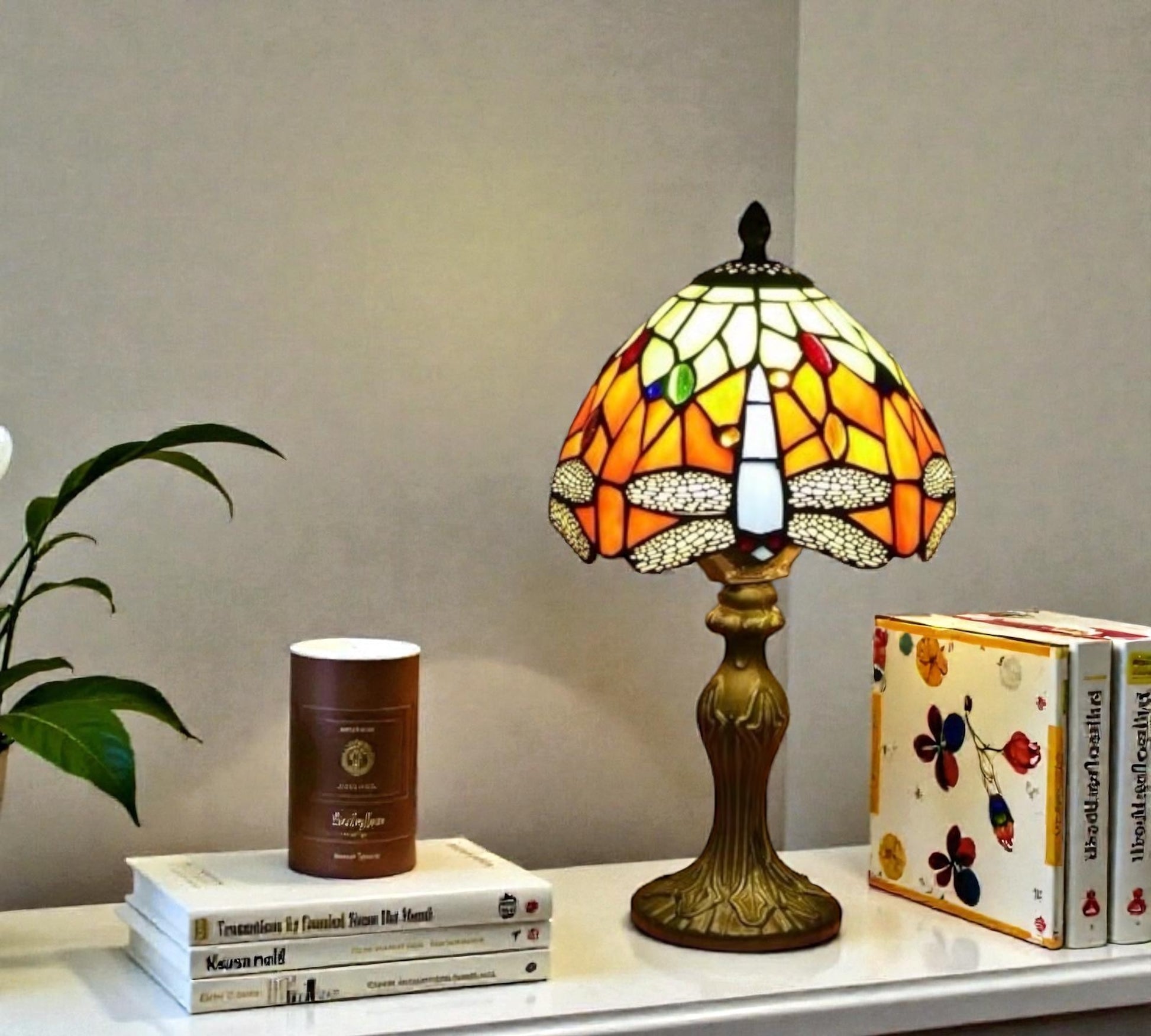 CDH 10" Tiffany Table Lamp 20cm shade Cozy Deluxe Homes CDH Tiffany Lamp NZ