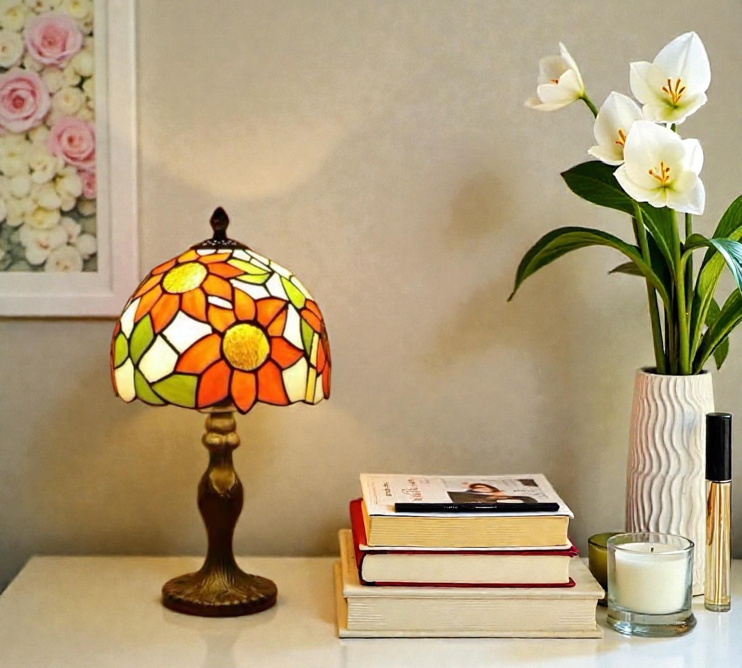 CDH 10" Tiffany Table Lamp 20cm shade Cozy Deluxe Homes CDH Tiffany Lamp NZ