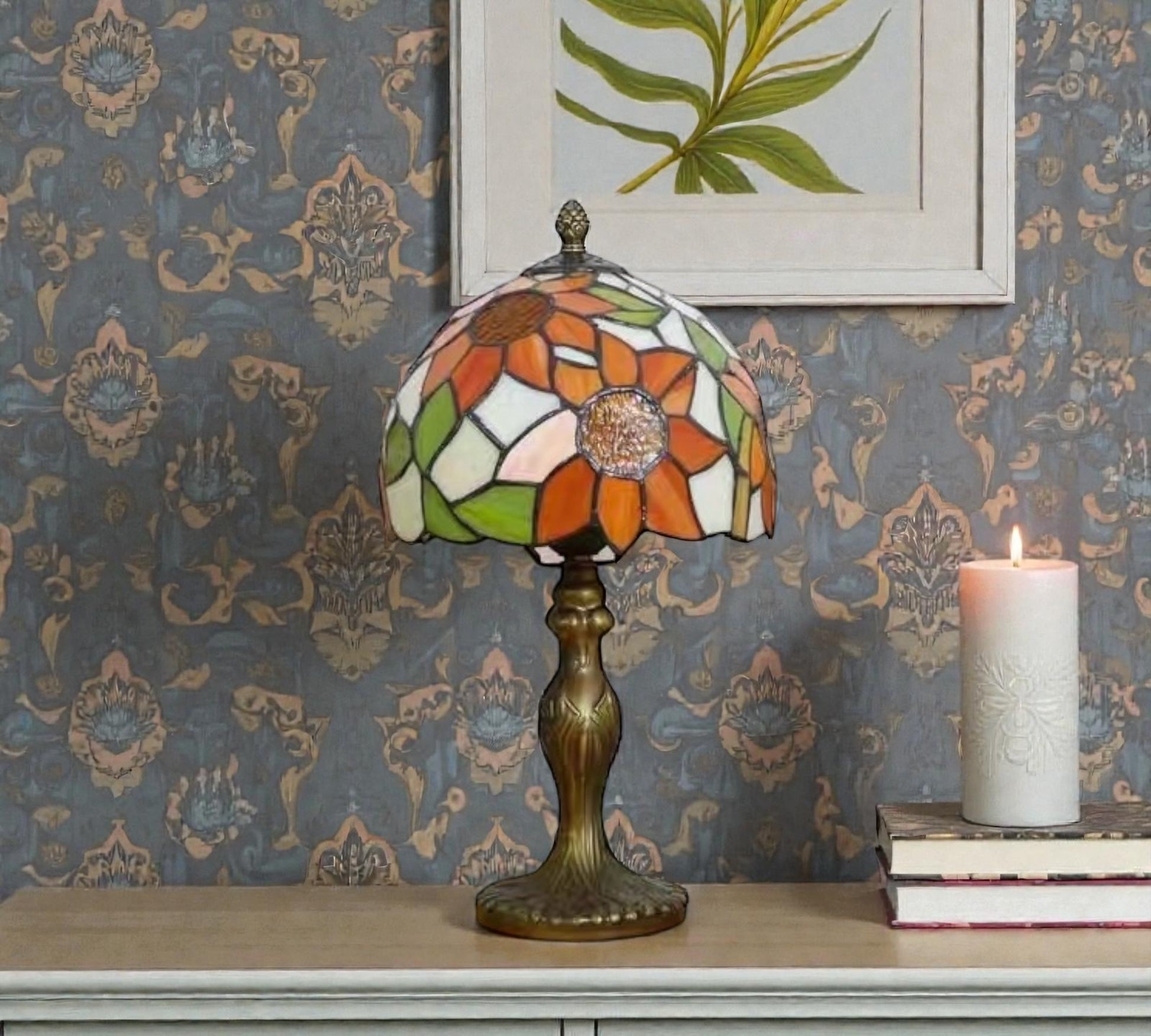 CDH 10" Tiffany Table Lamp 20cm shade Cozy Deluxe Homes CDH Tiffany Lamp NZ