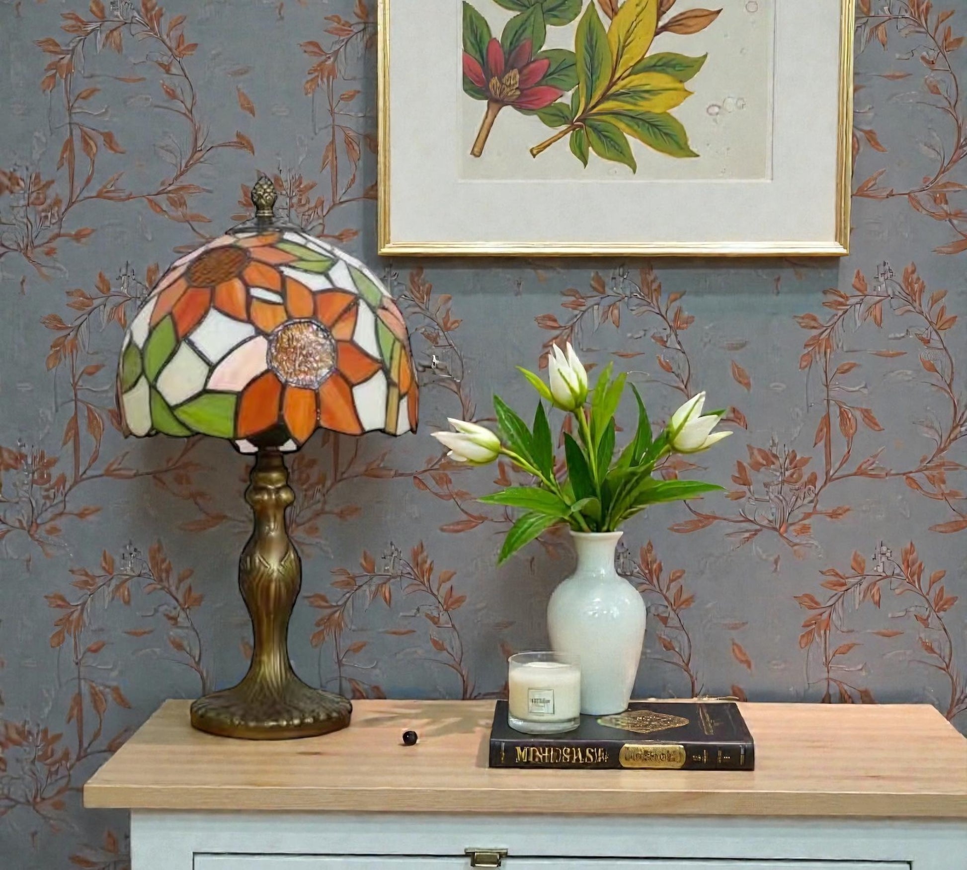 CDH 10" Tiffany Table Lamp 20cm shade Cozy Deluxe Homes CDH Tiffany Lamp NZ