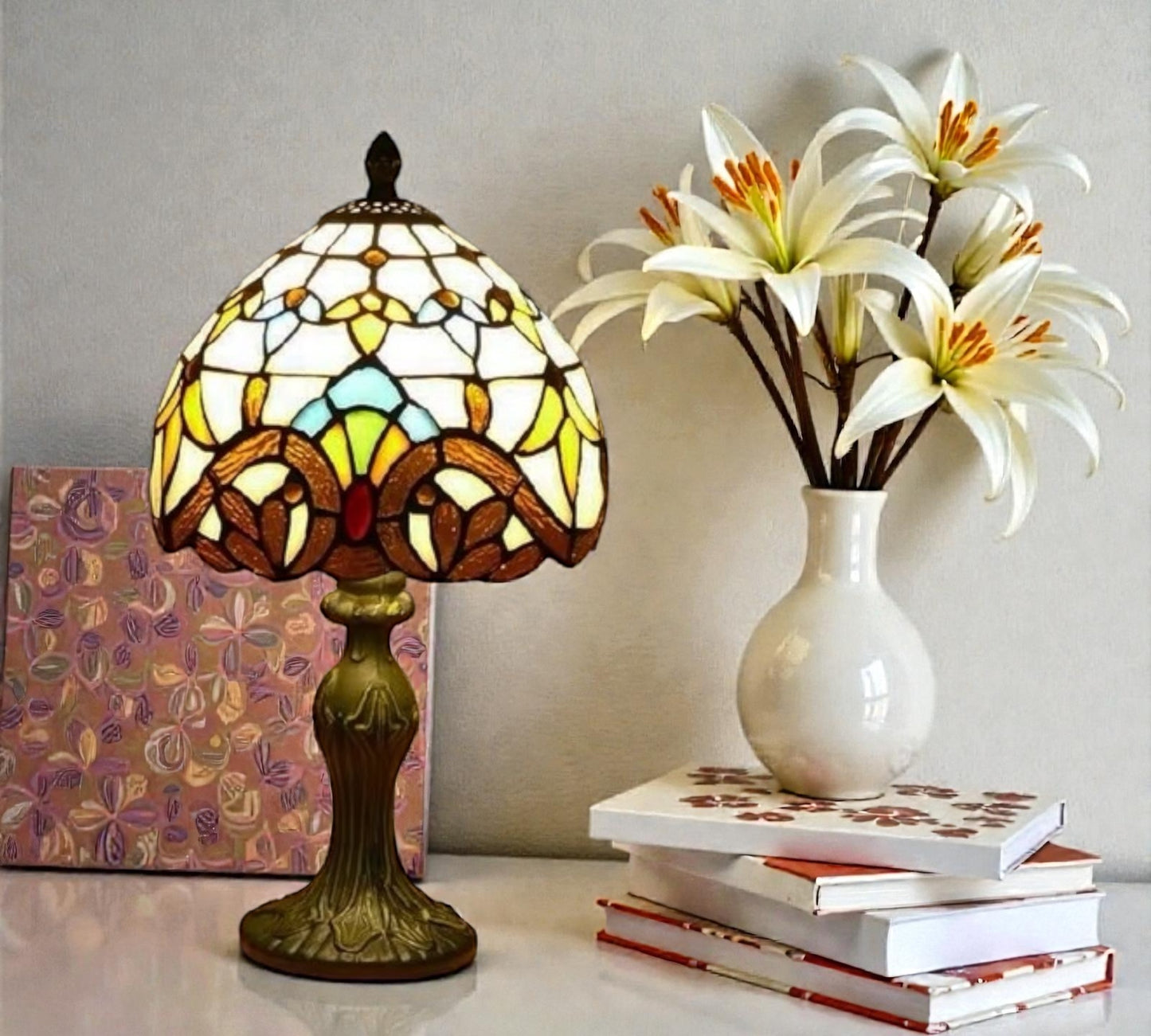 CDH 10" Tiffany Table Lamp 20cm shade Cozy Deluxe Homes CDH Tiffany Lamp NZ