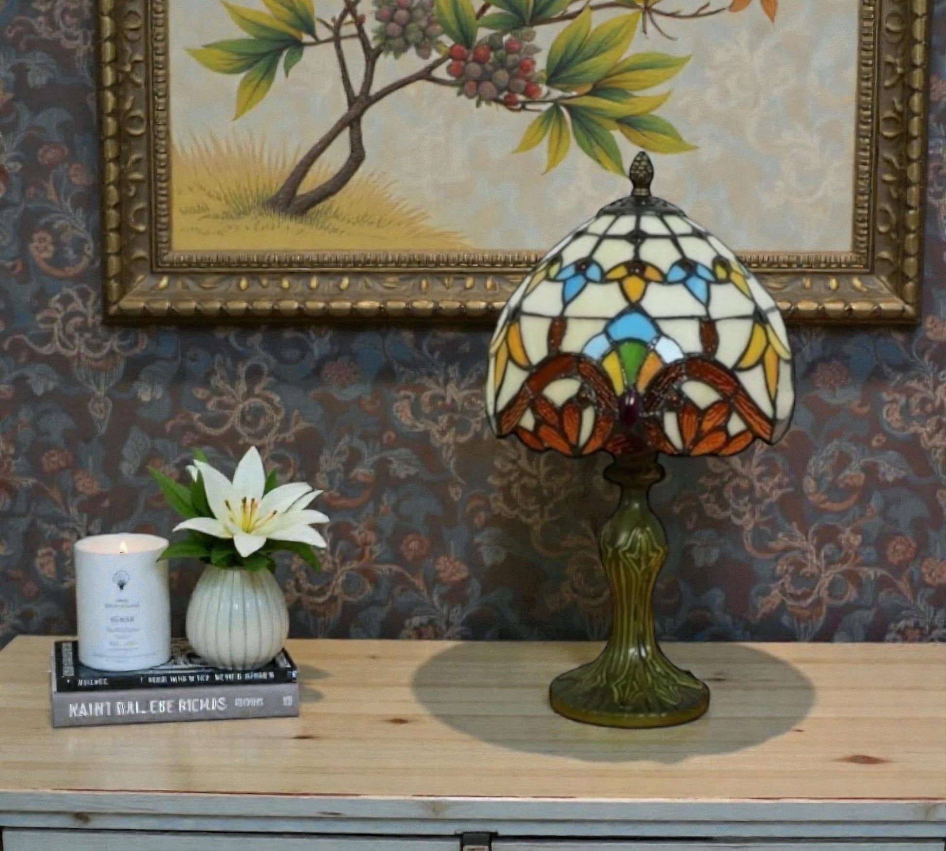 CDH 10" Tiffany Table Lamp 20cm shade Cozy Deluxe Homes CDH Tiffany Lamp NZ