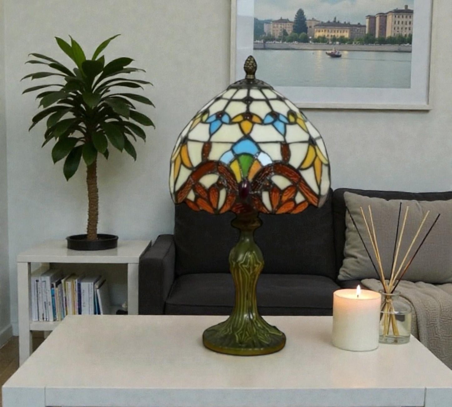 CDH 10" Tiffany Table Lamp 20cm shade Cozy Deluxe Homes CDH Tiffany Lamp NZ