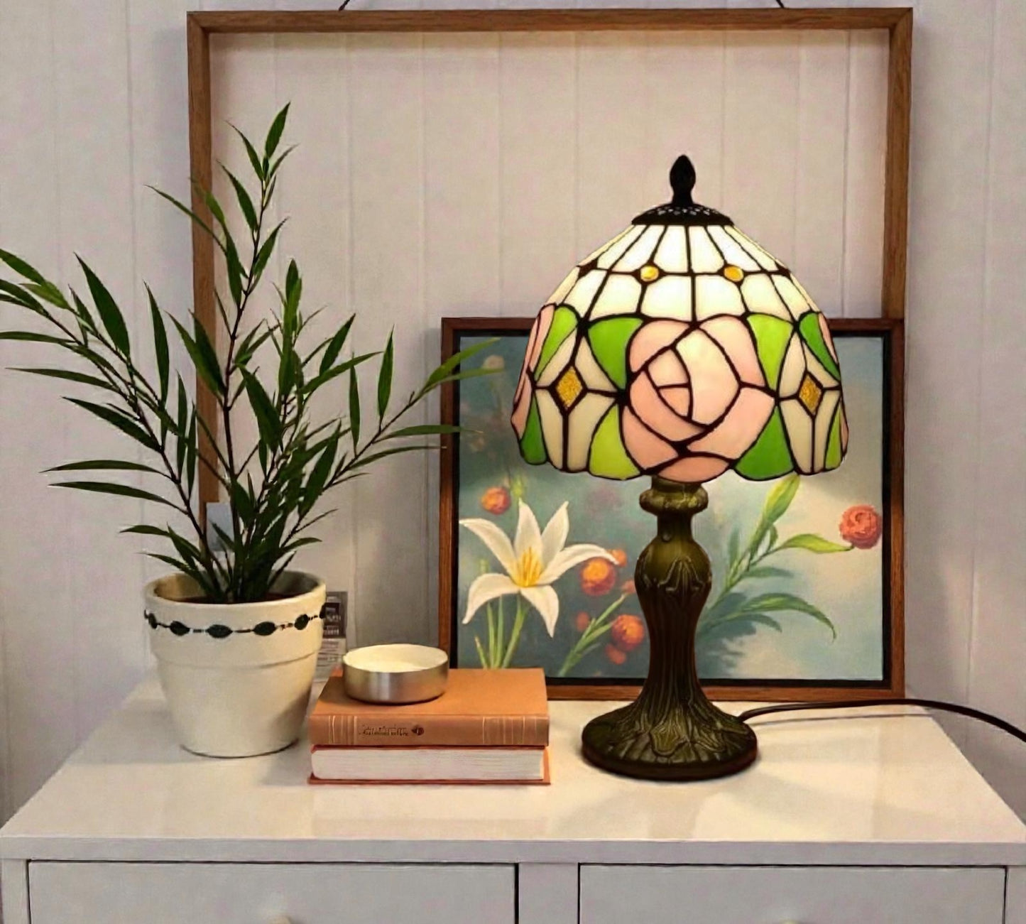 CDH 10" Tiffany Table Lamp 20cm shade Cozy Deluxe Homes CDH Tiffany Lamp NZ