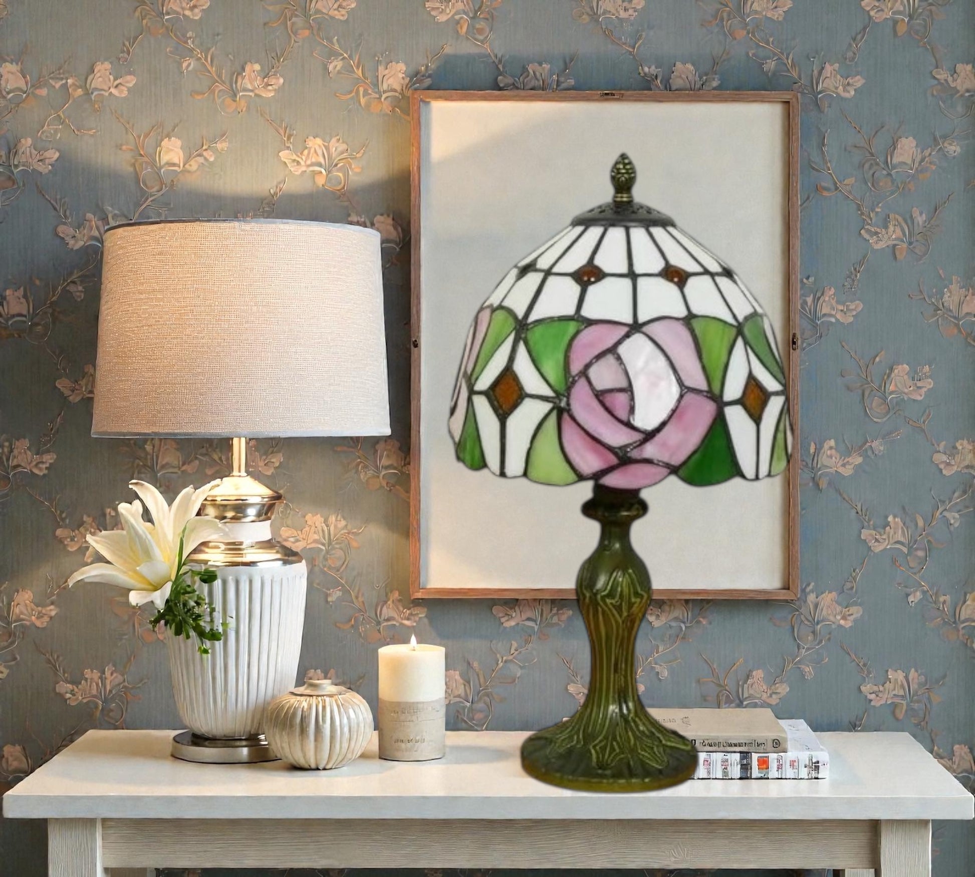 CDH 10" Tiffany Table Lamp 20cm shade Cozy Deluxe Homes CDH Tiffany Lamp NZ