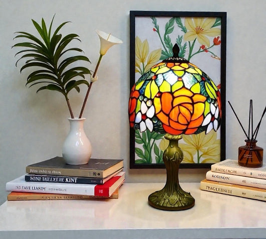 CDH 10" Tiffany Table Lamp 20cm shade Cozy Deluxe Homes CDH Tiffany Lamp NZ