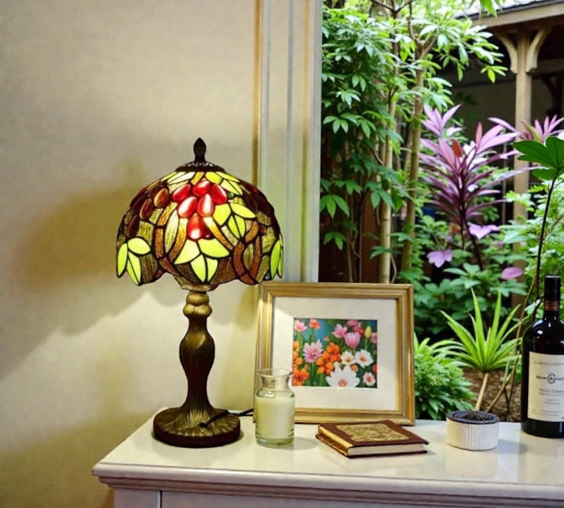 CDH 10" Tiffany Table Lamp 20cm shade Cozy Deluxe Homes CDH NZ