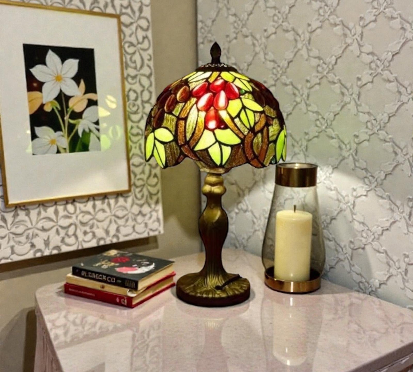 CDH 10" Tiffany Table Lamp 20cm shade Cozy Deluxe Homes CDH Tiffany Lamp NZ