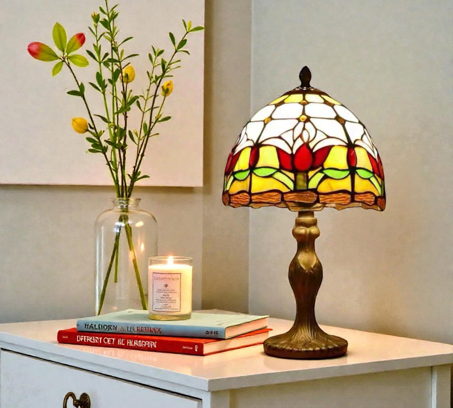 CDH 10" Tiffany Table Lamp 20cm shade Cozy Deluxe Homes CDH Tiffany Lamp NZ