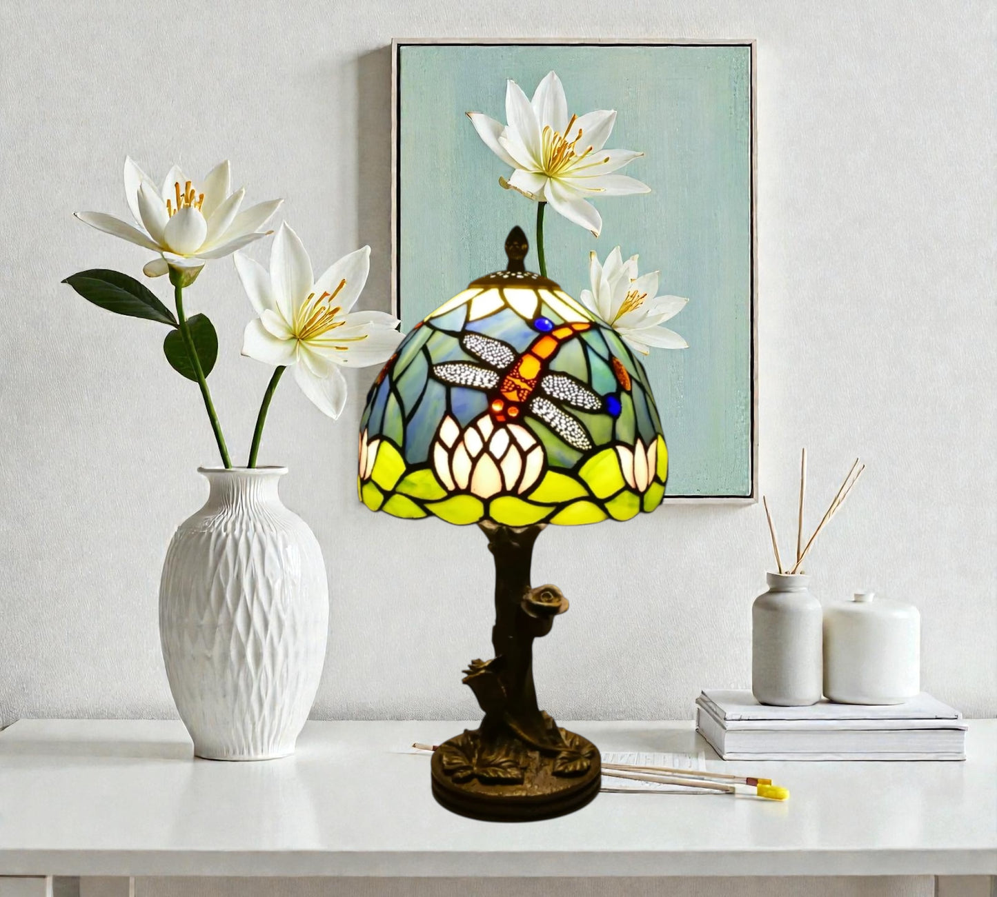 CDH 10" Tiffany Table Lamp with 20cm Shade (100165)