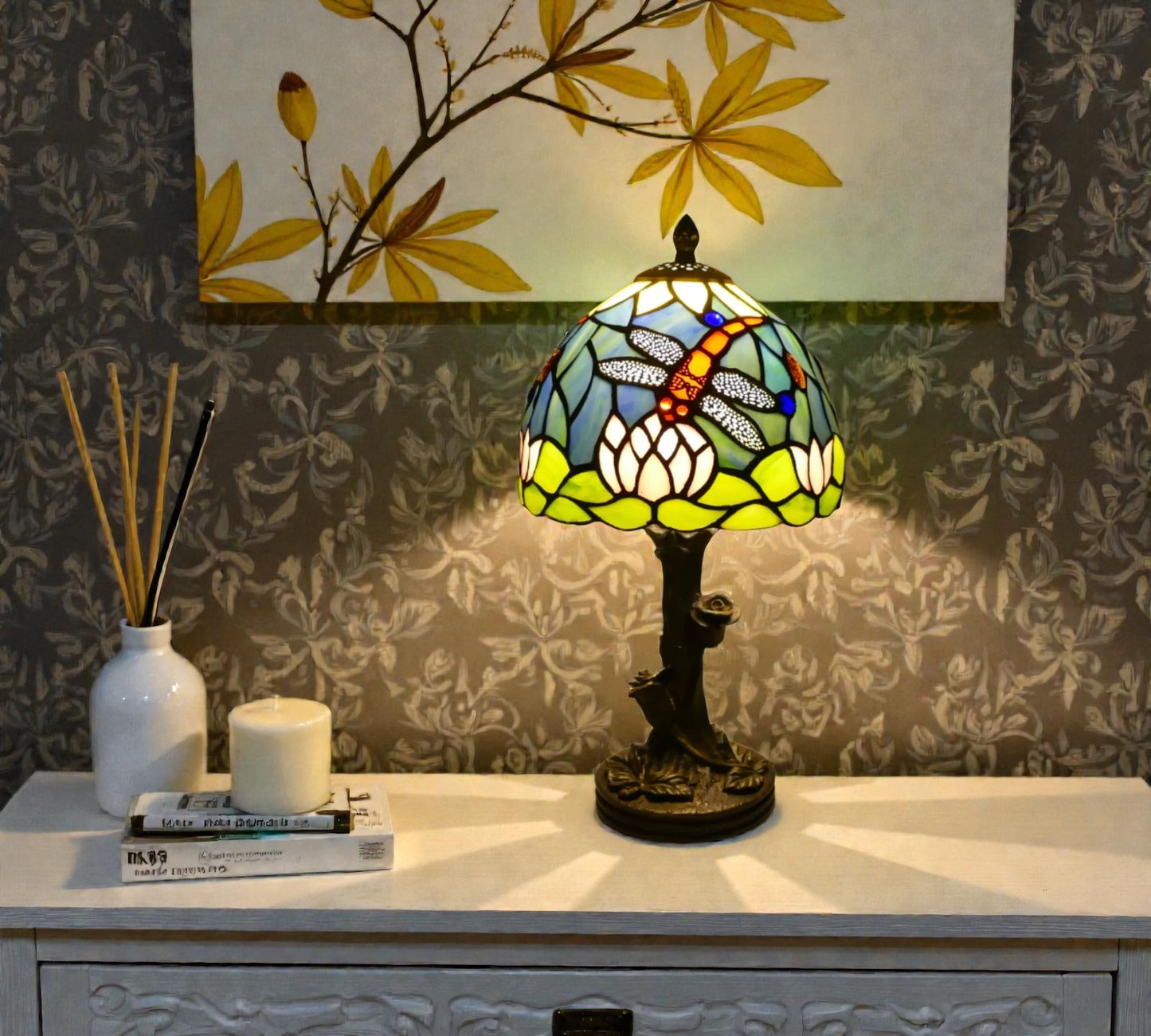 CDH 10" Tiffany Table Lamp with 20cm Shade (100165)